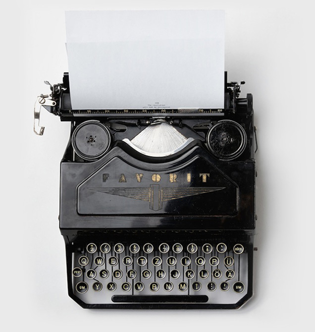 home 6 slide typewriter