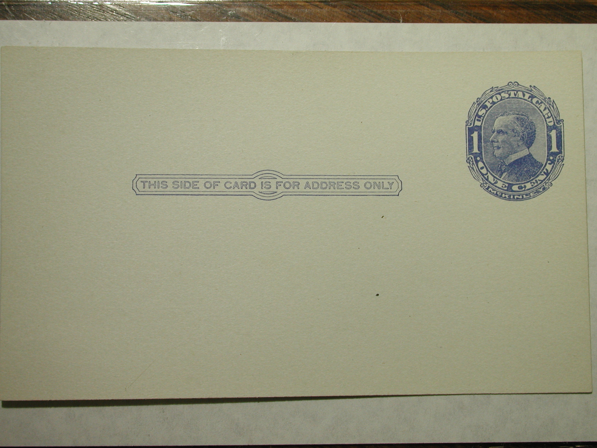 U.S. Postal Card, UX 21, 1c McKinley with Shaded Background 1910 /PO ...