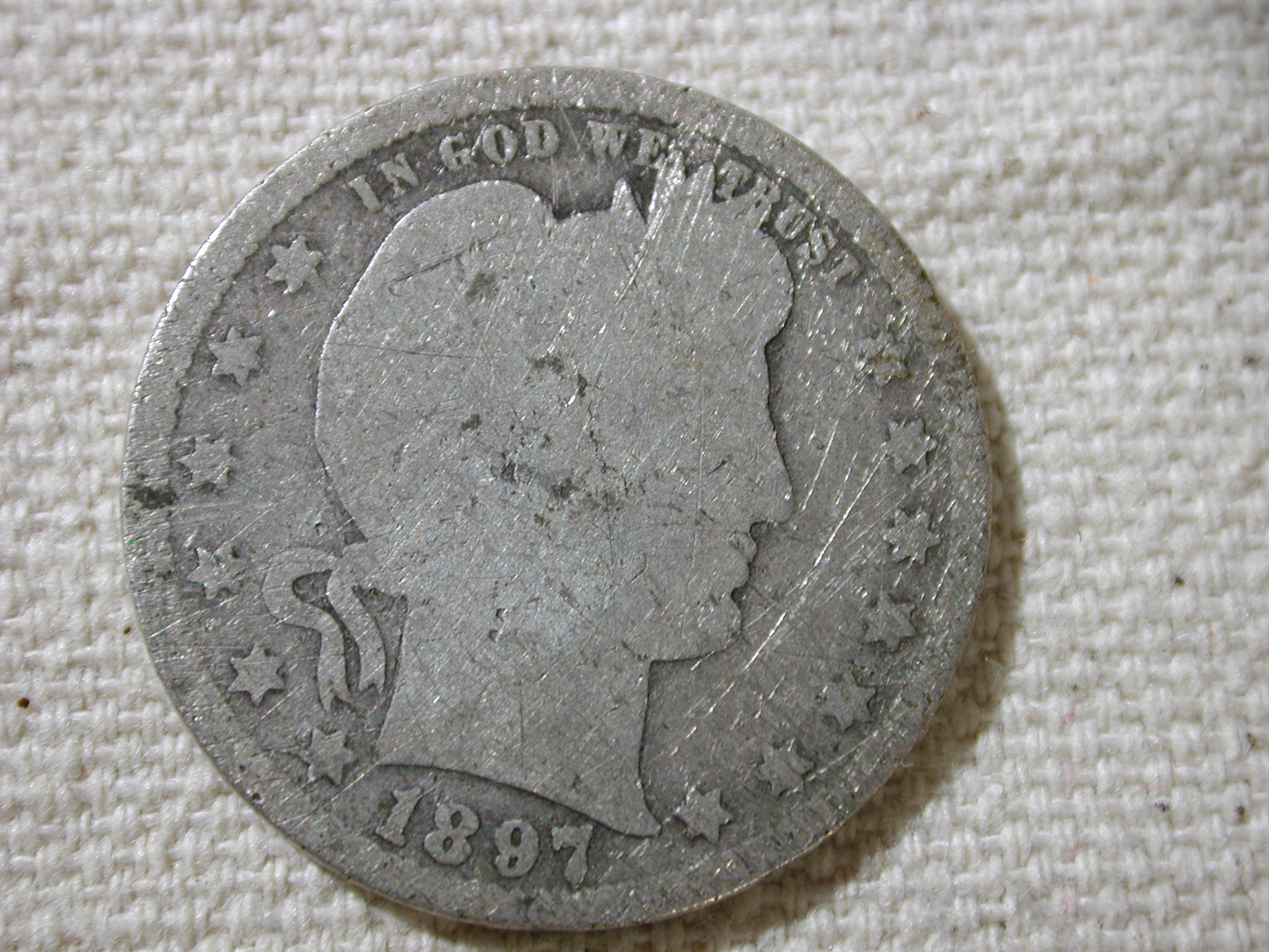 1897-S U.S Barber Quarter Good