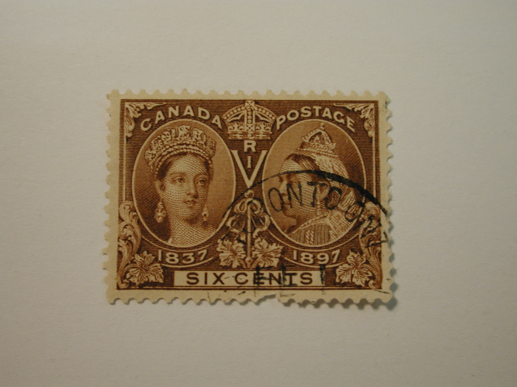 CANADA Stamp #55 – Queen Victoria Jubilee – Used (1897) Six Cent