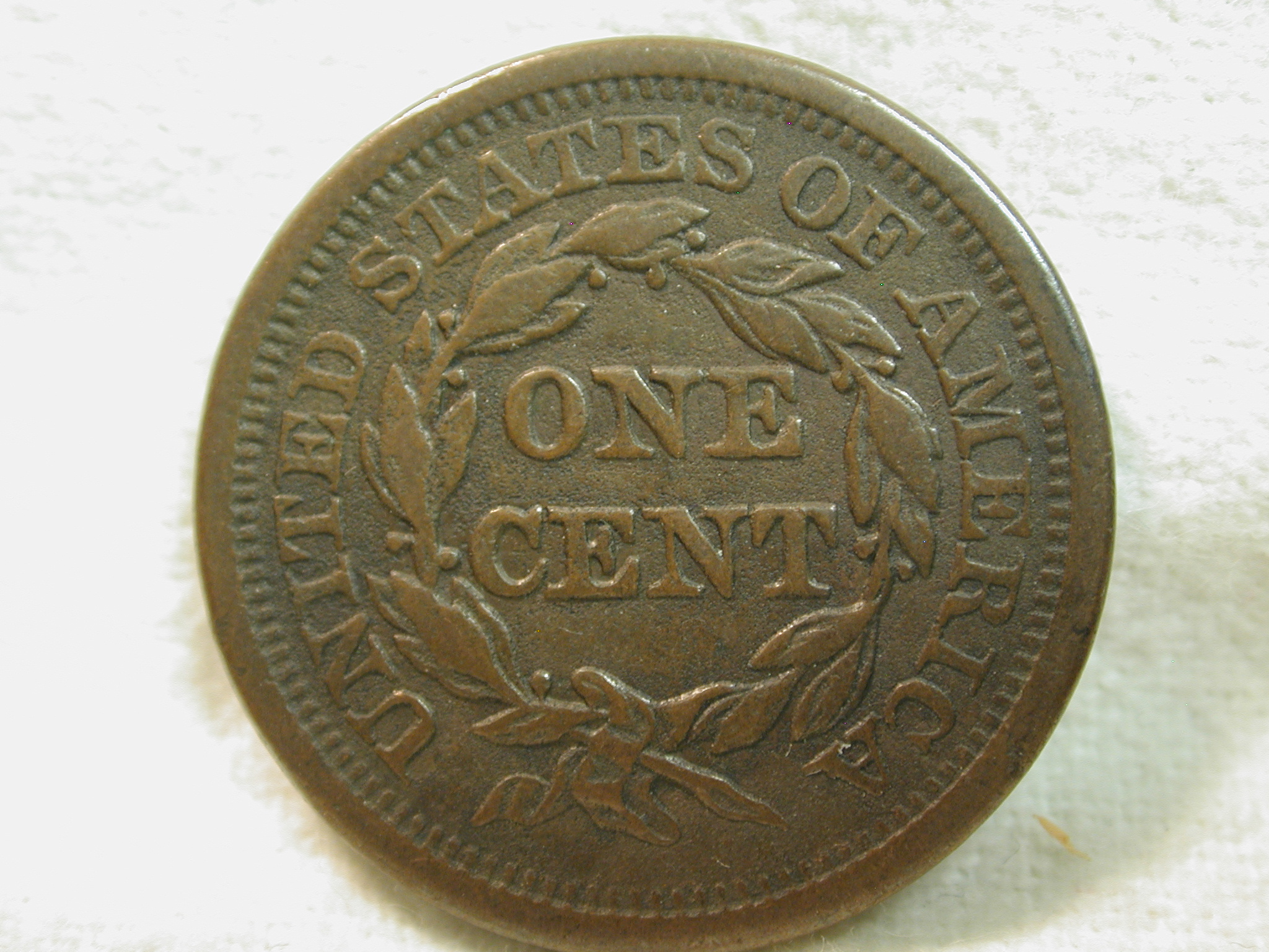 1853 Braided Hair Liberty Head Large Cent US One Penny Coin United States