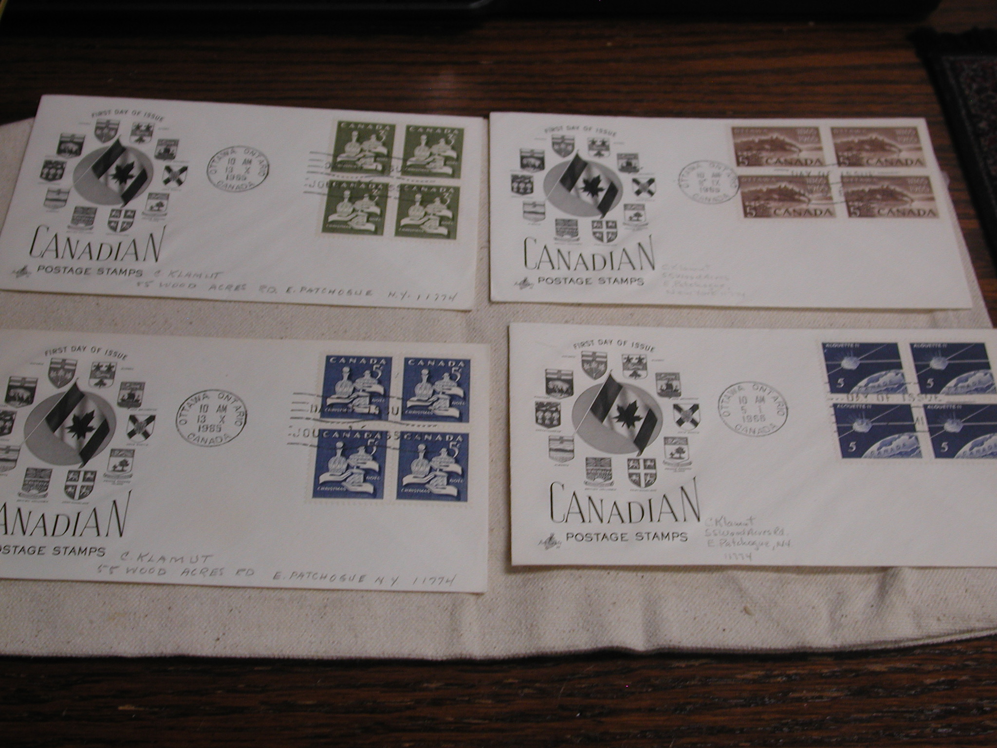 Canada 1967-70 First Day Covers lot of 41 Cached, Pencil addressed