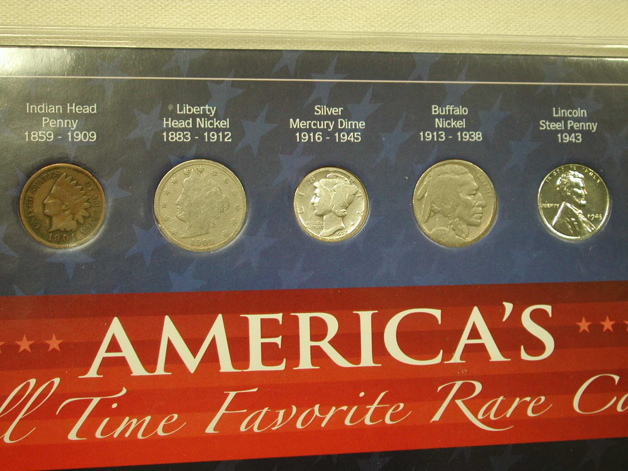 US 8 Coin lot in gift holder - 1901-2019 Indian Mercury Buffalo