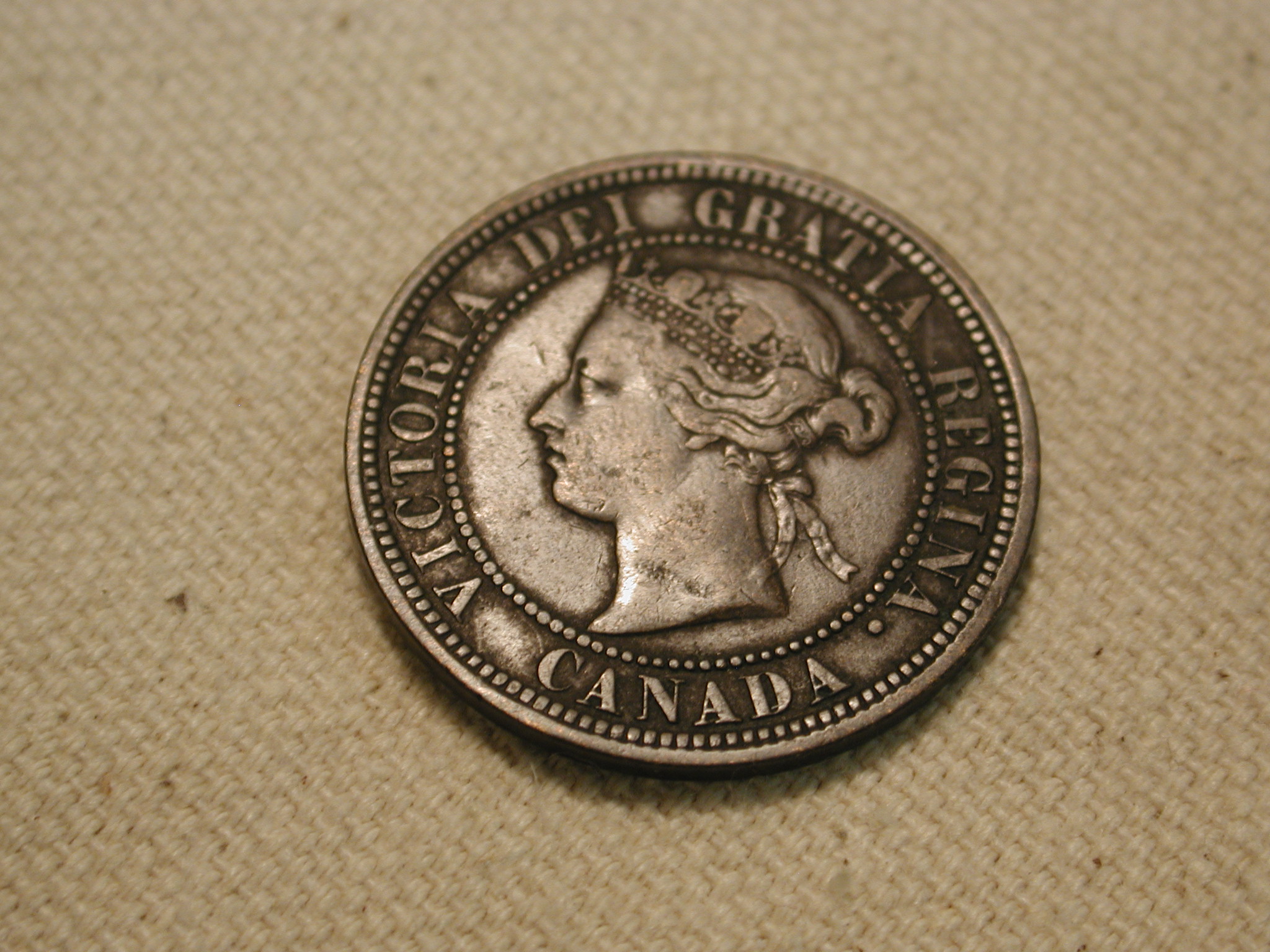 1876H Canada One Cent AU KM#7