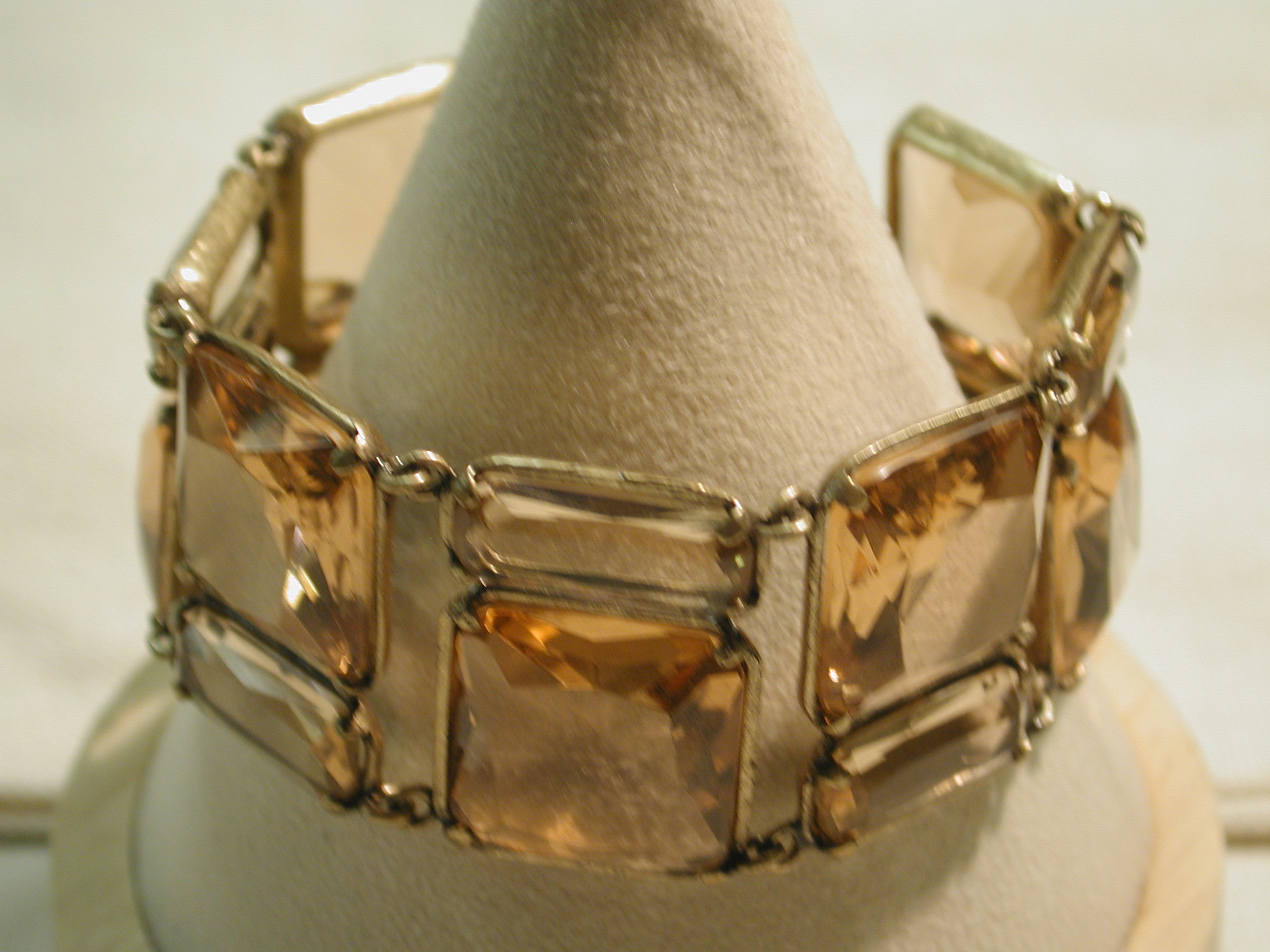 J Crew Apricot Peach Mauve 30mm Cuff Bracelet 7.25 inches