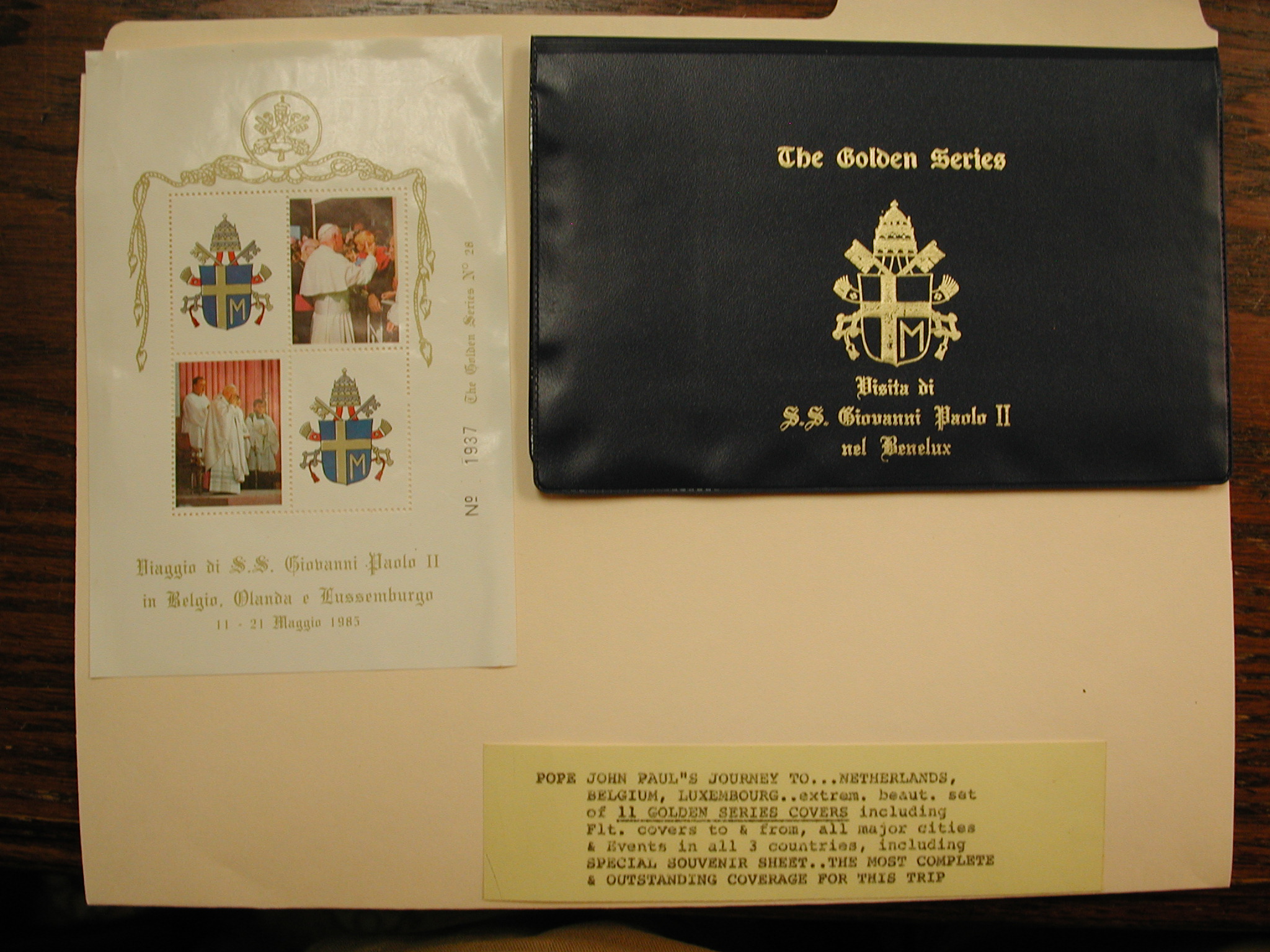 Pope John Paul The Golden Series -Trip to Netherlands, Belgium -11 Covers