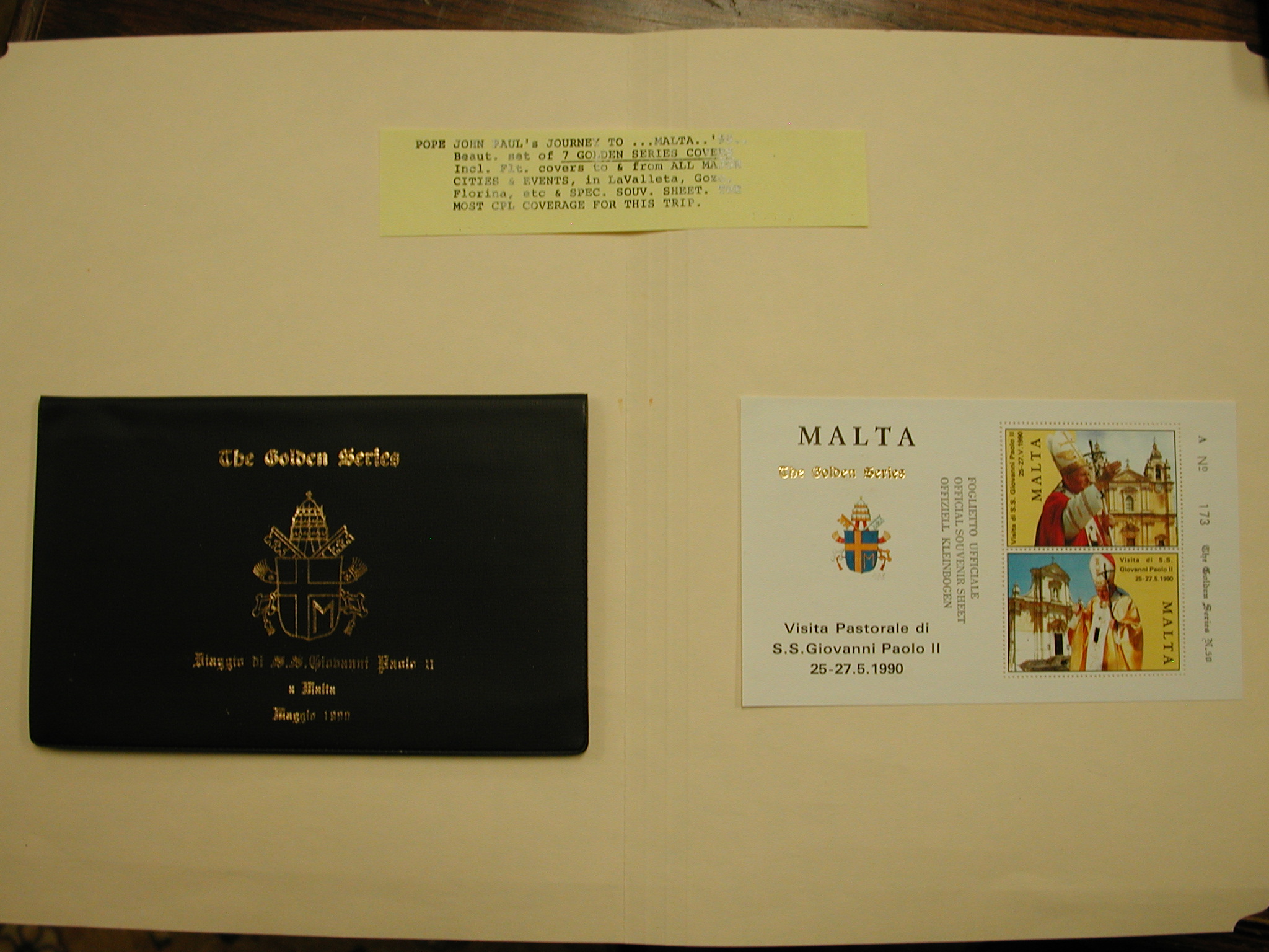 Pope John Paul II -The Golden Series- Trip To Malta 7 Covers 1990