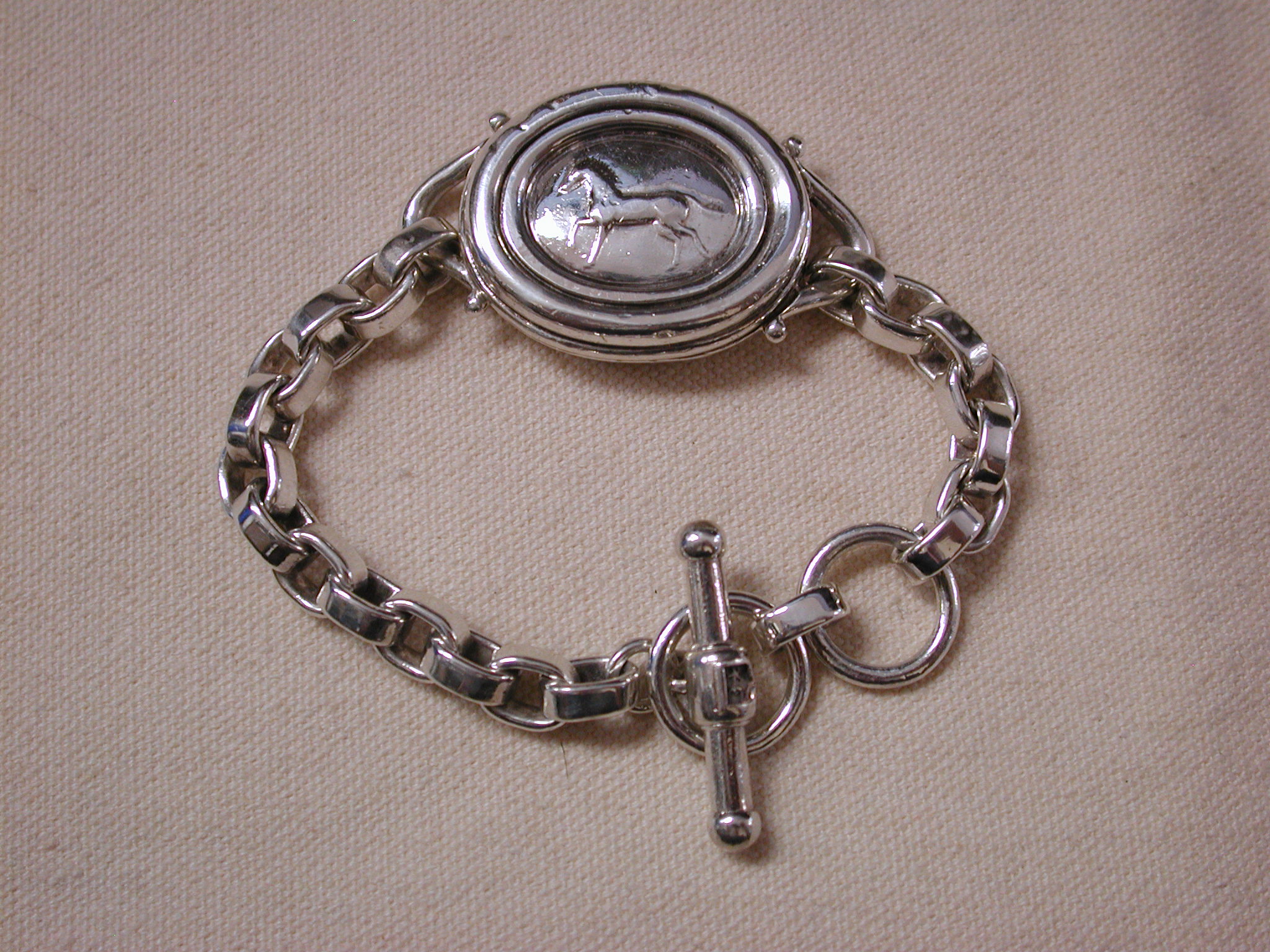 Barry Kieselstein Cord Equestrian Horse Link bracelet vintage