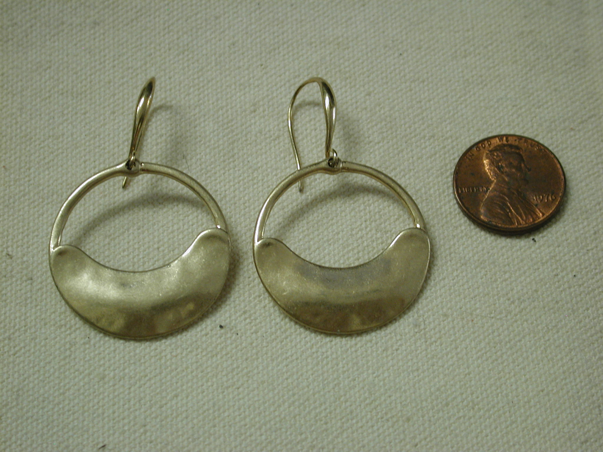 RLM Soho Robert Lee Morris round Crescent Moon earrings yellow