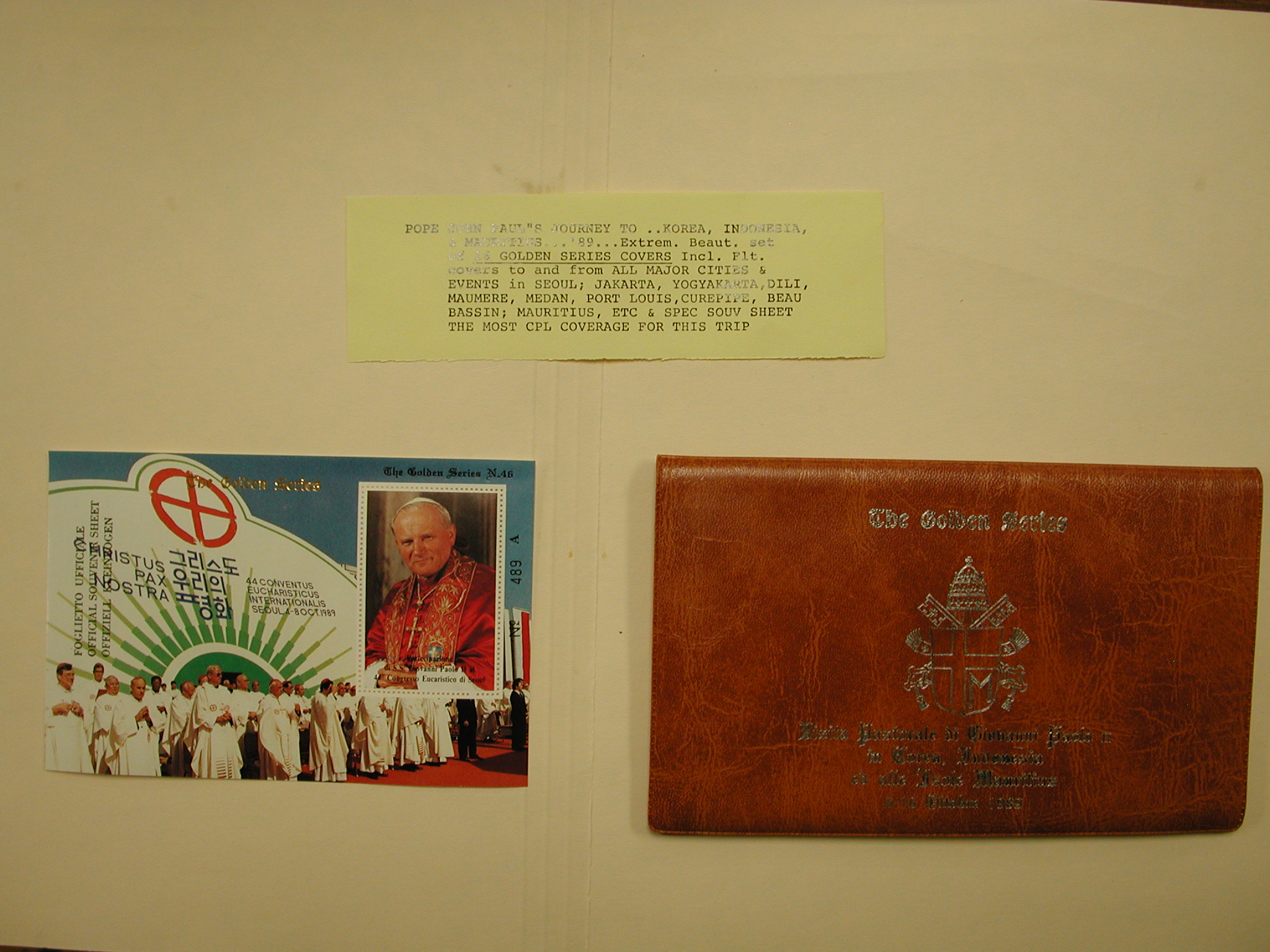 Pope John Paul II-The Golden Series-Trip to Korea -16 Postcards -1989