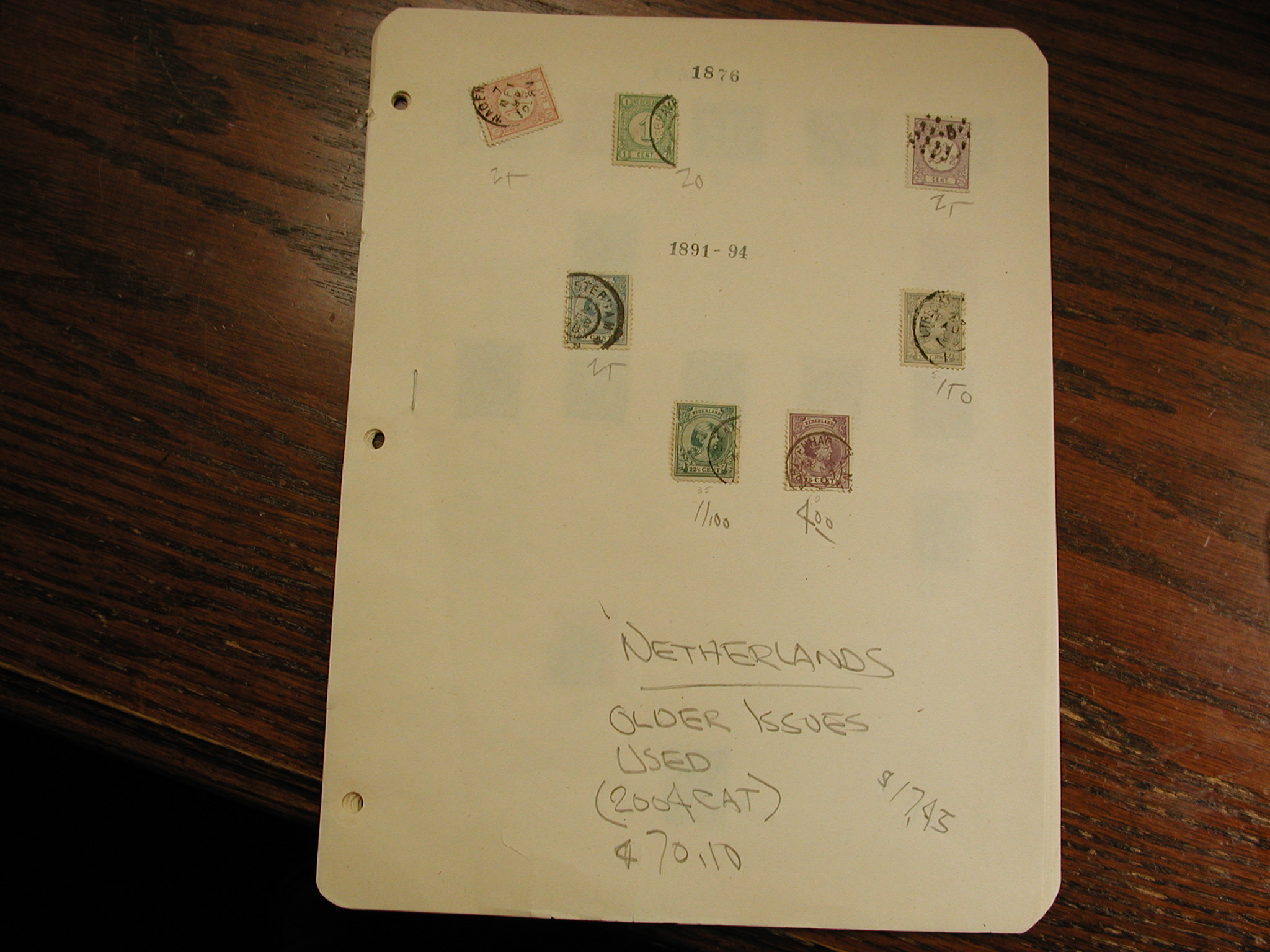 Netherlands 1876-1938 collection of 101 stamps used