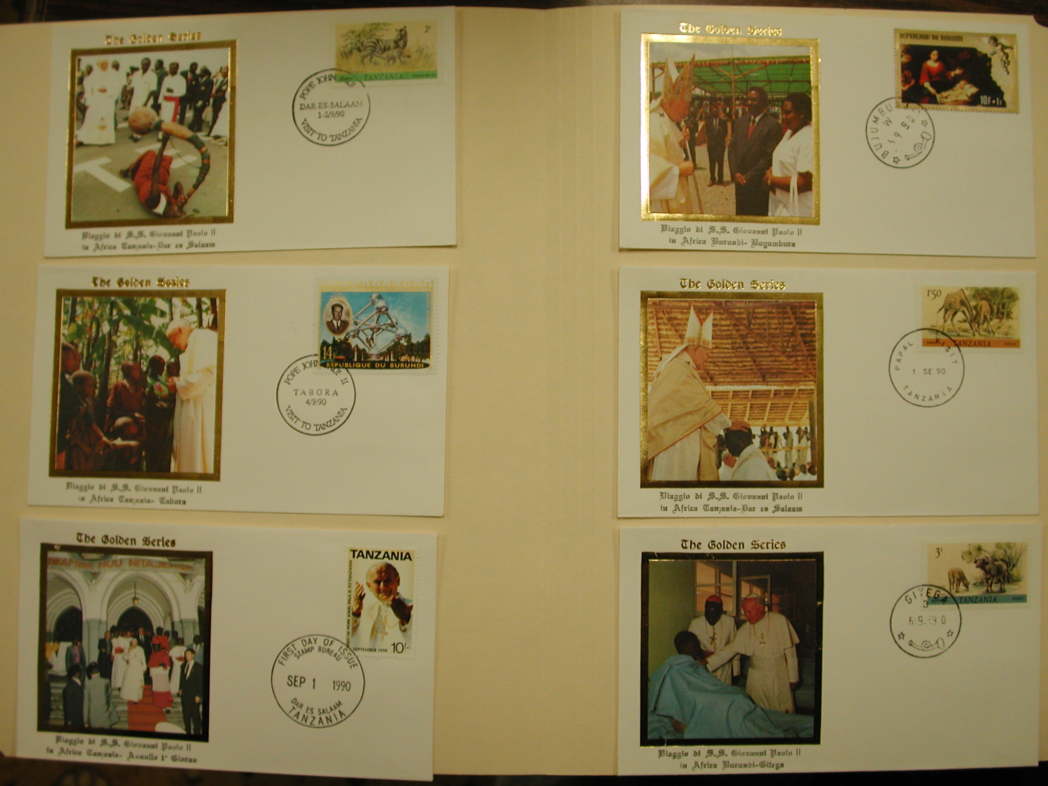Pope John Paul II-The Golden Series-Trip to Africa- 14 Postcards