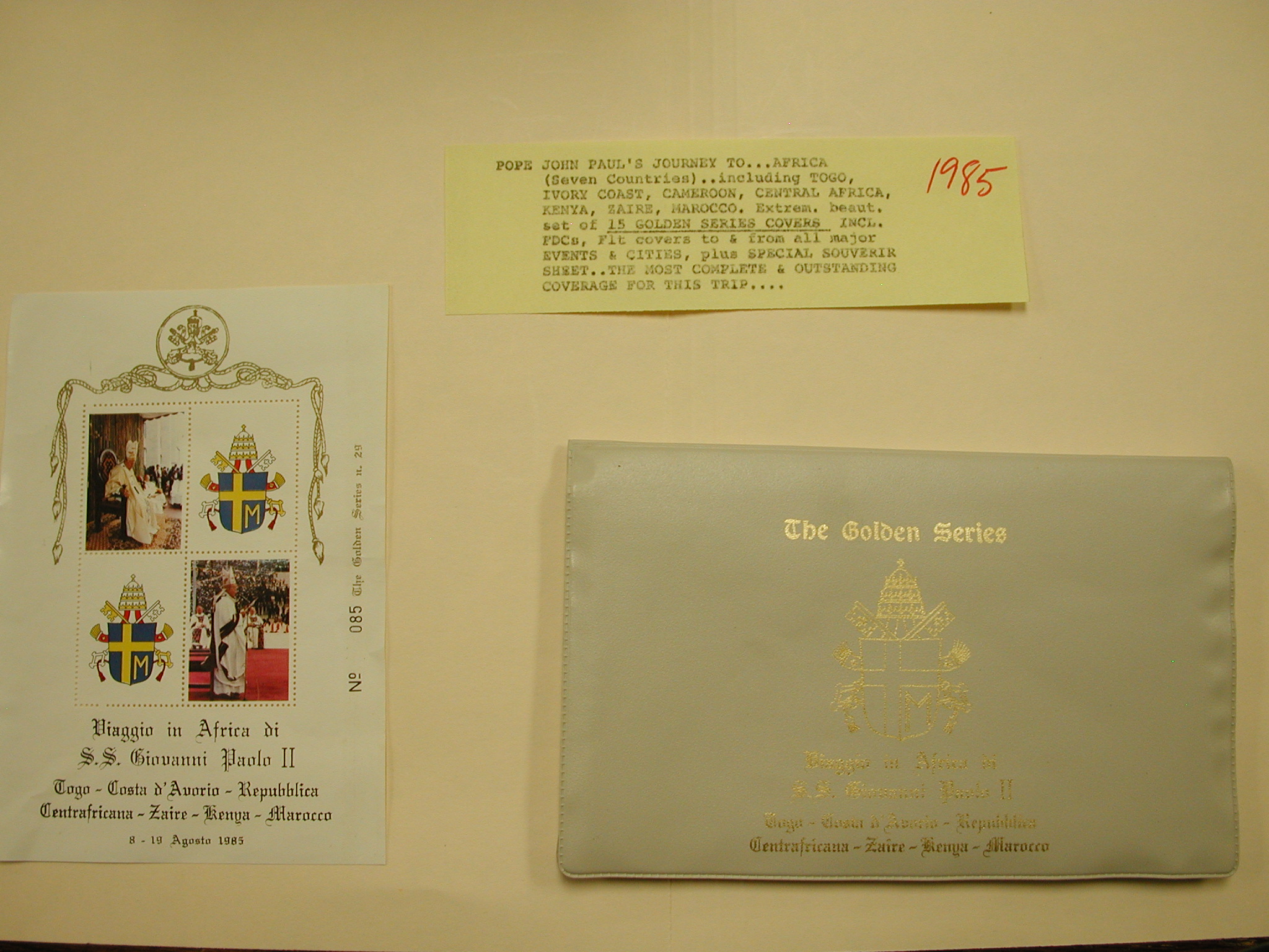 Pope John Paul II-The Golden Series-Trip to Africa-15 Postcards 1985
