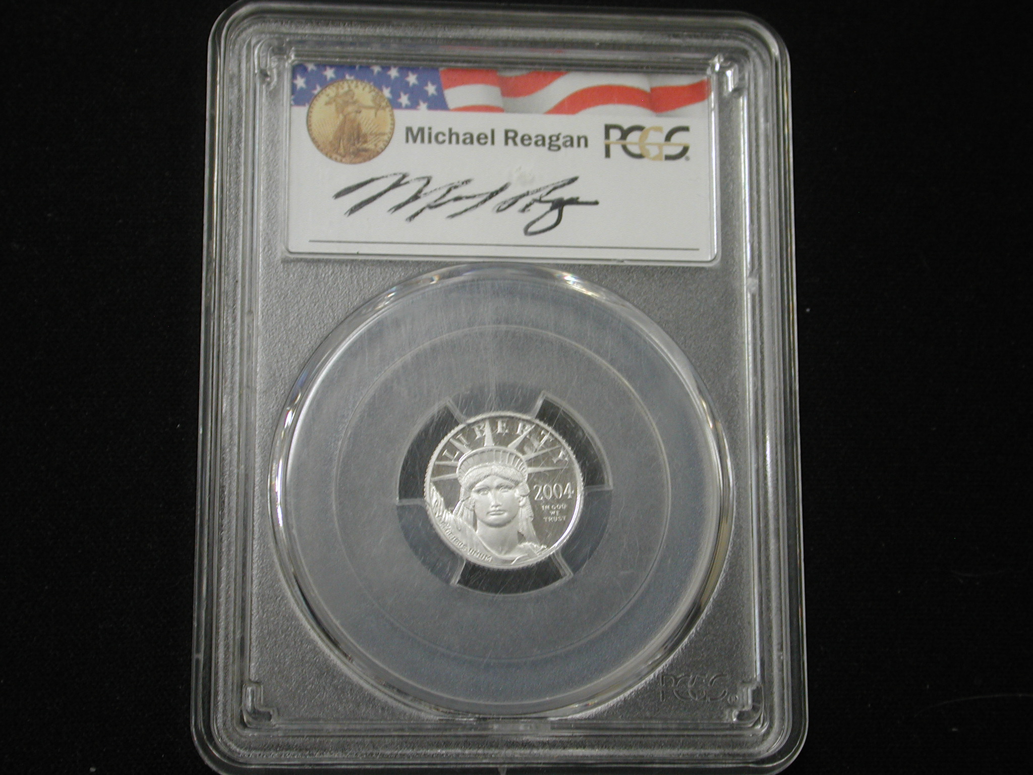 Platinum 2004-W PCGS PR69DCAM  Reagan Series $10 w govt box