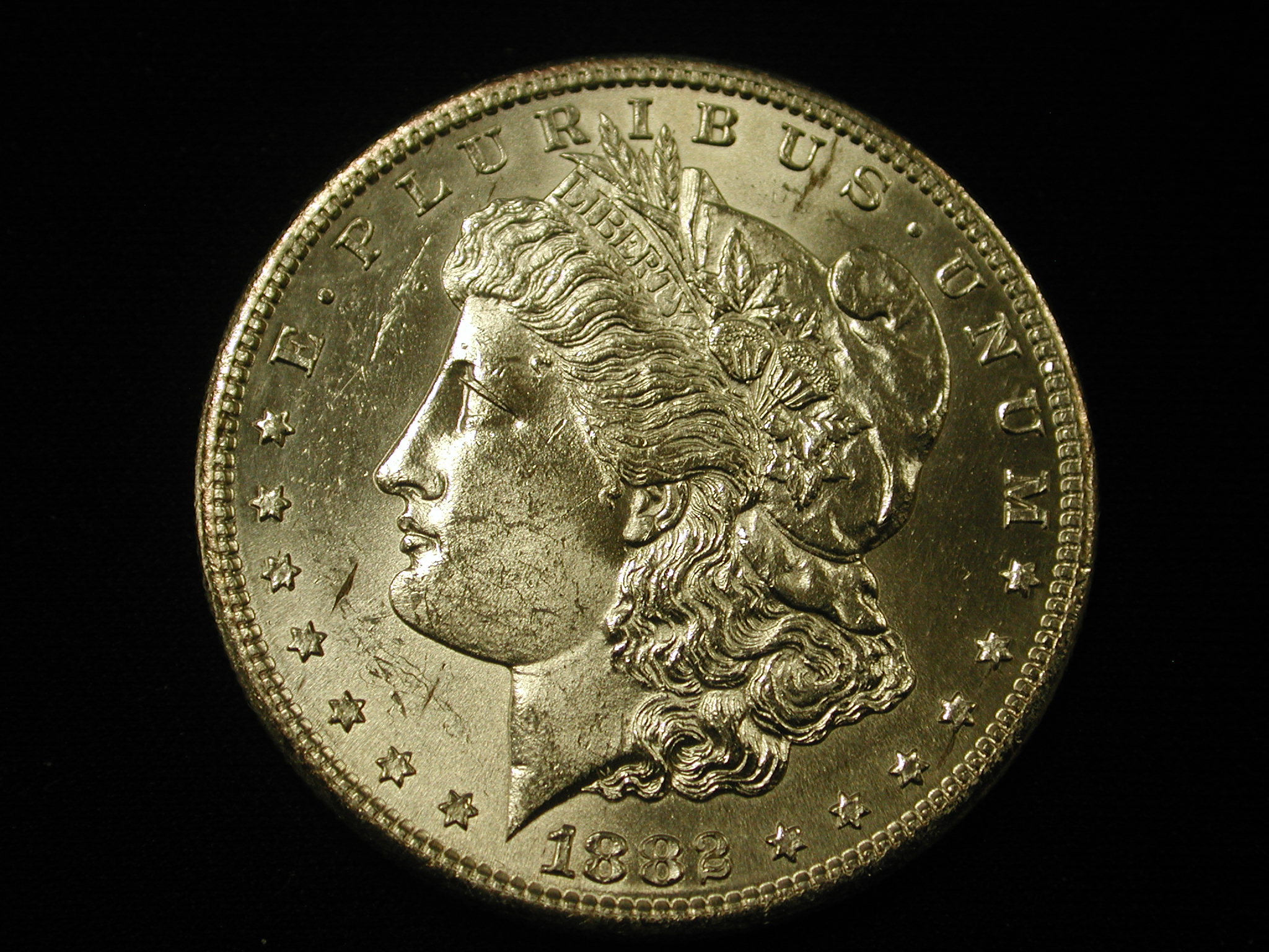 1882-S U.S Morgan Silver Dollar About Uncirculated