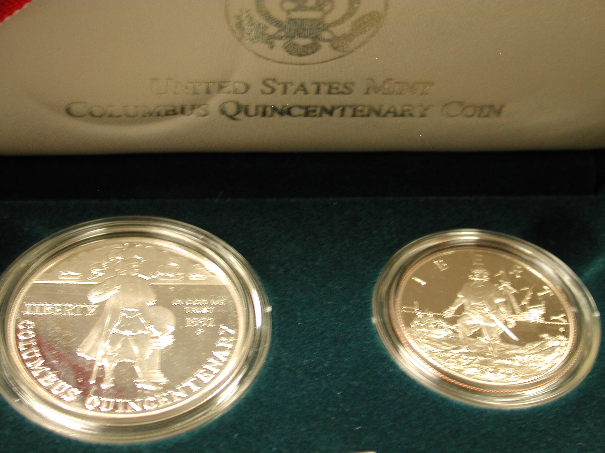 1992 U.S Columbus Quincentenary Coins Proof set of 2