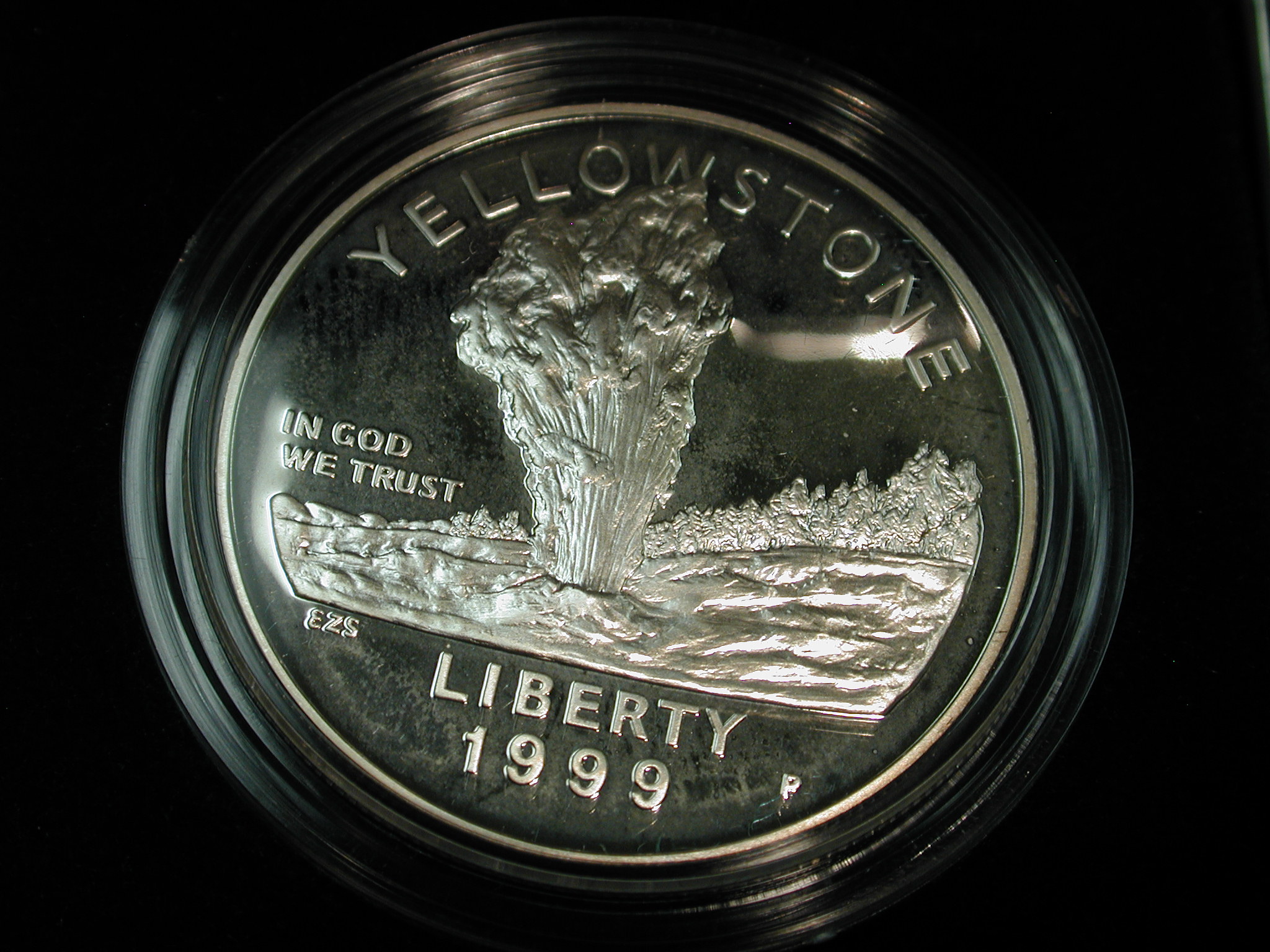 1999 Yellowstone National Park Silver Dollar Proof