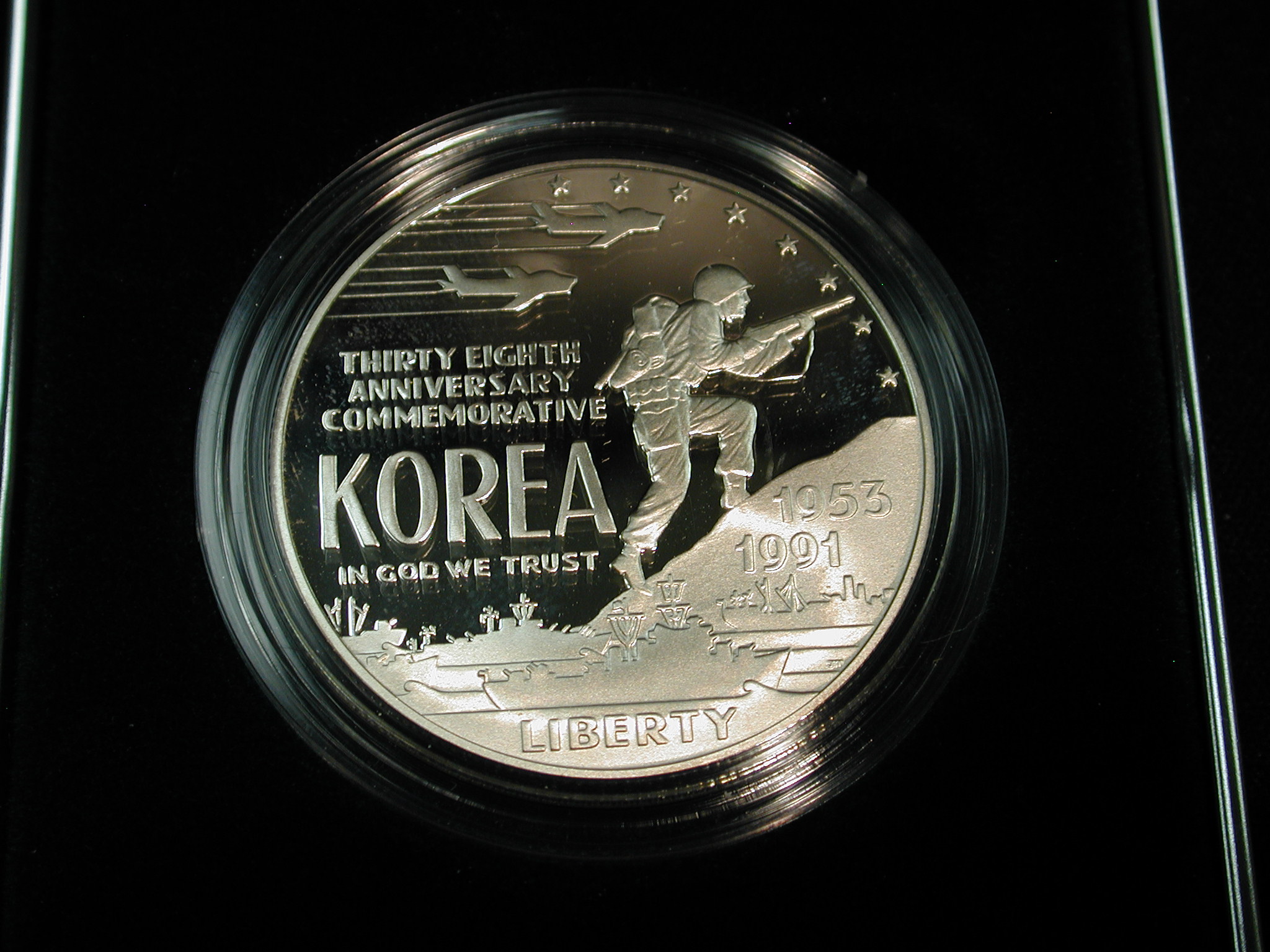 1991 U.S Korean War Memorial Coin Proof Silver Dollar