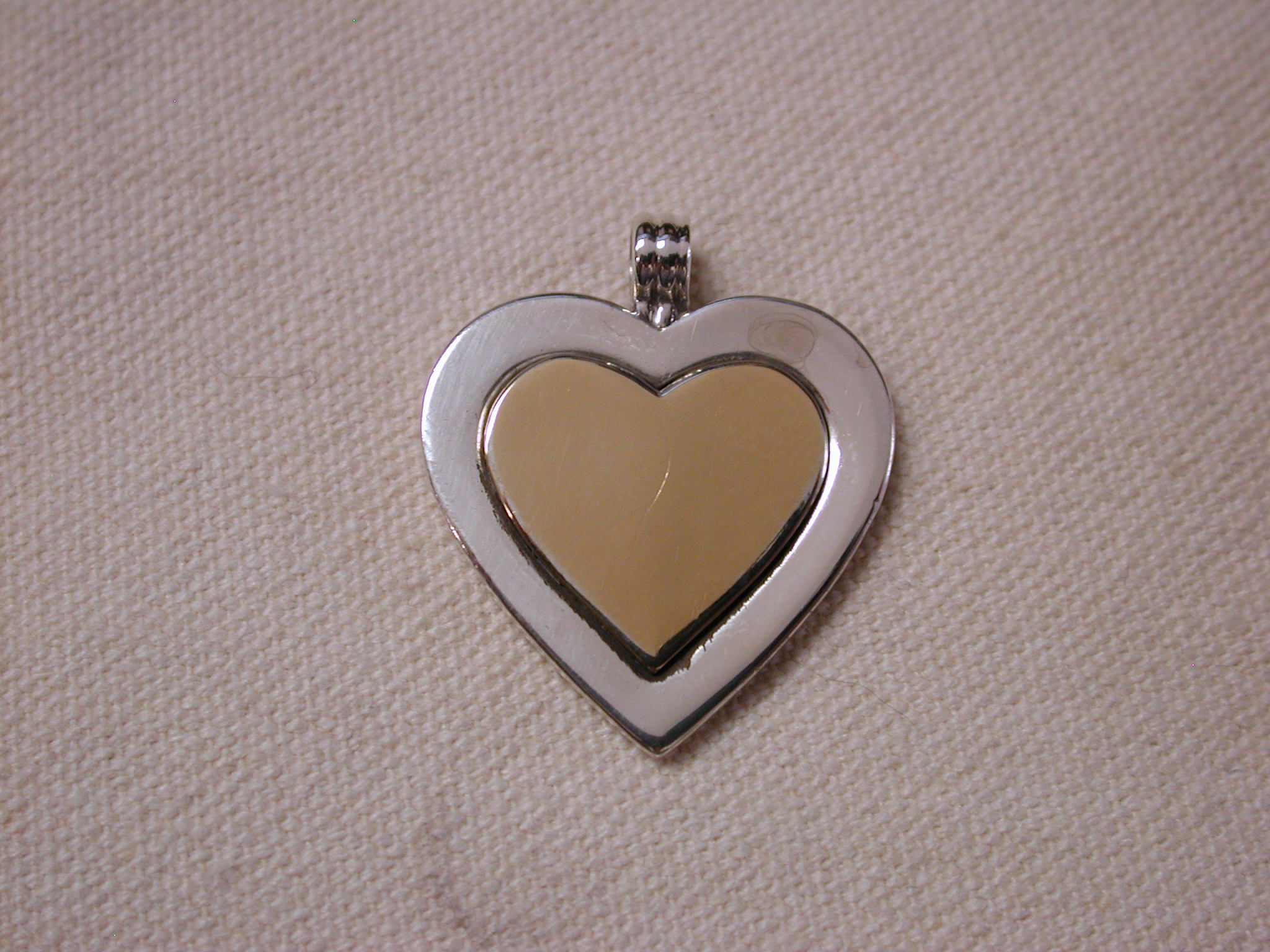 Vintage Tiffany and Co. Sterling Two Tone Heart Pendant 25mm x 25mm