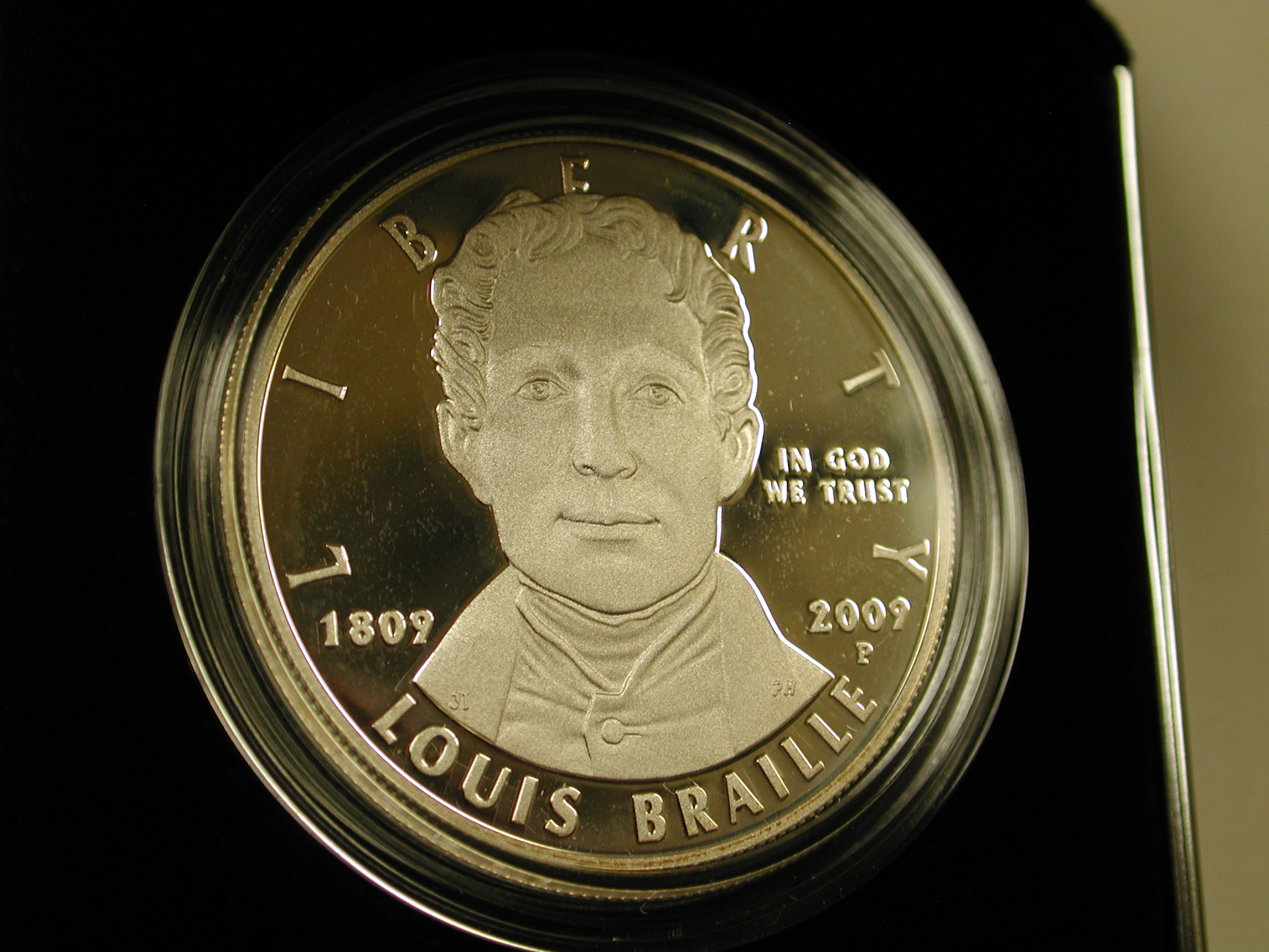 U.S Mint 2009 Louis Braille Bicentennial Silver Dollar