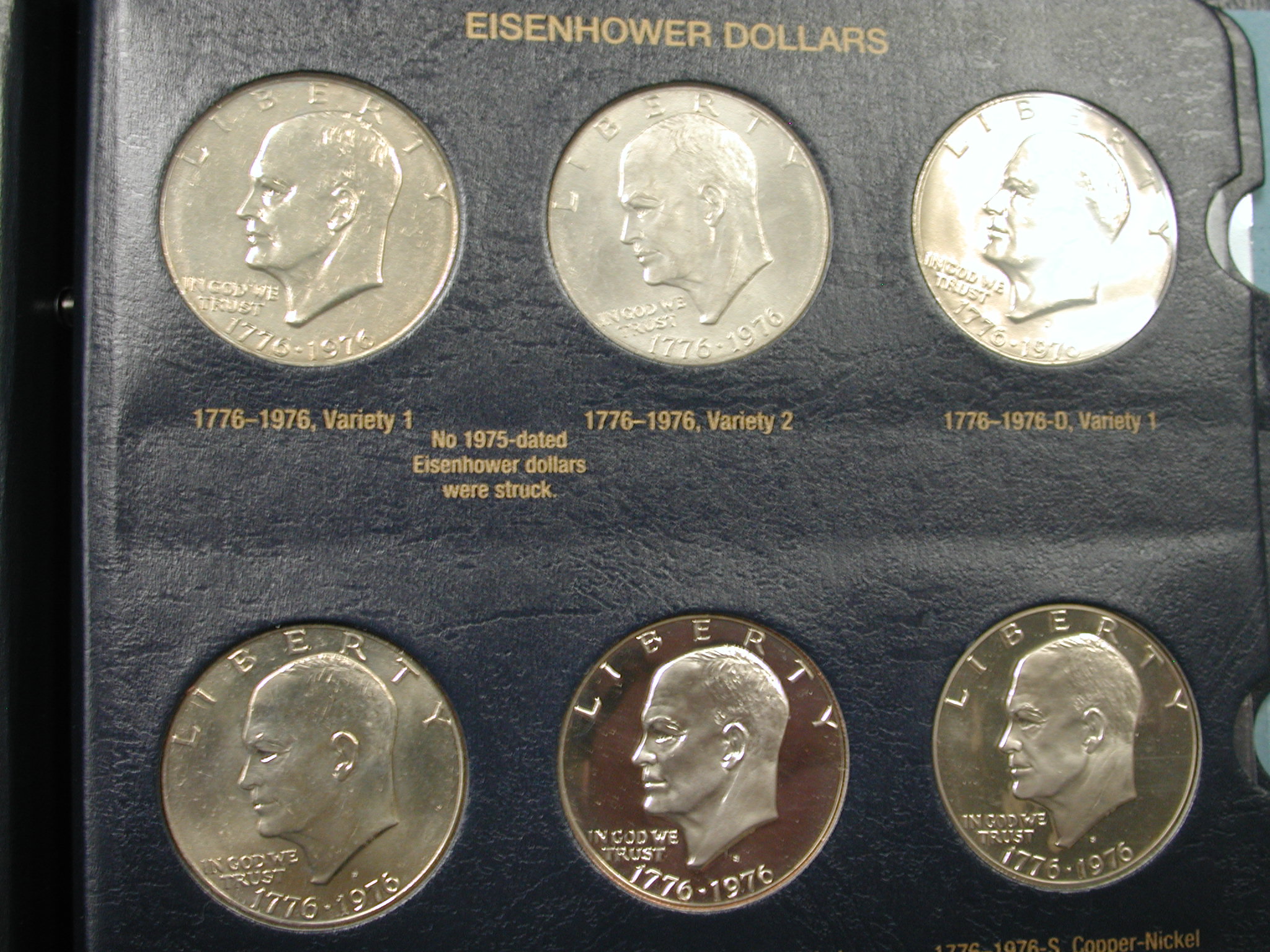 1971-1978 Eisenhower Dollars Full Set Philiadelphia, Denver, San Francisco Whitman book