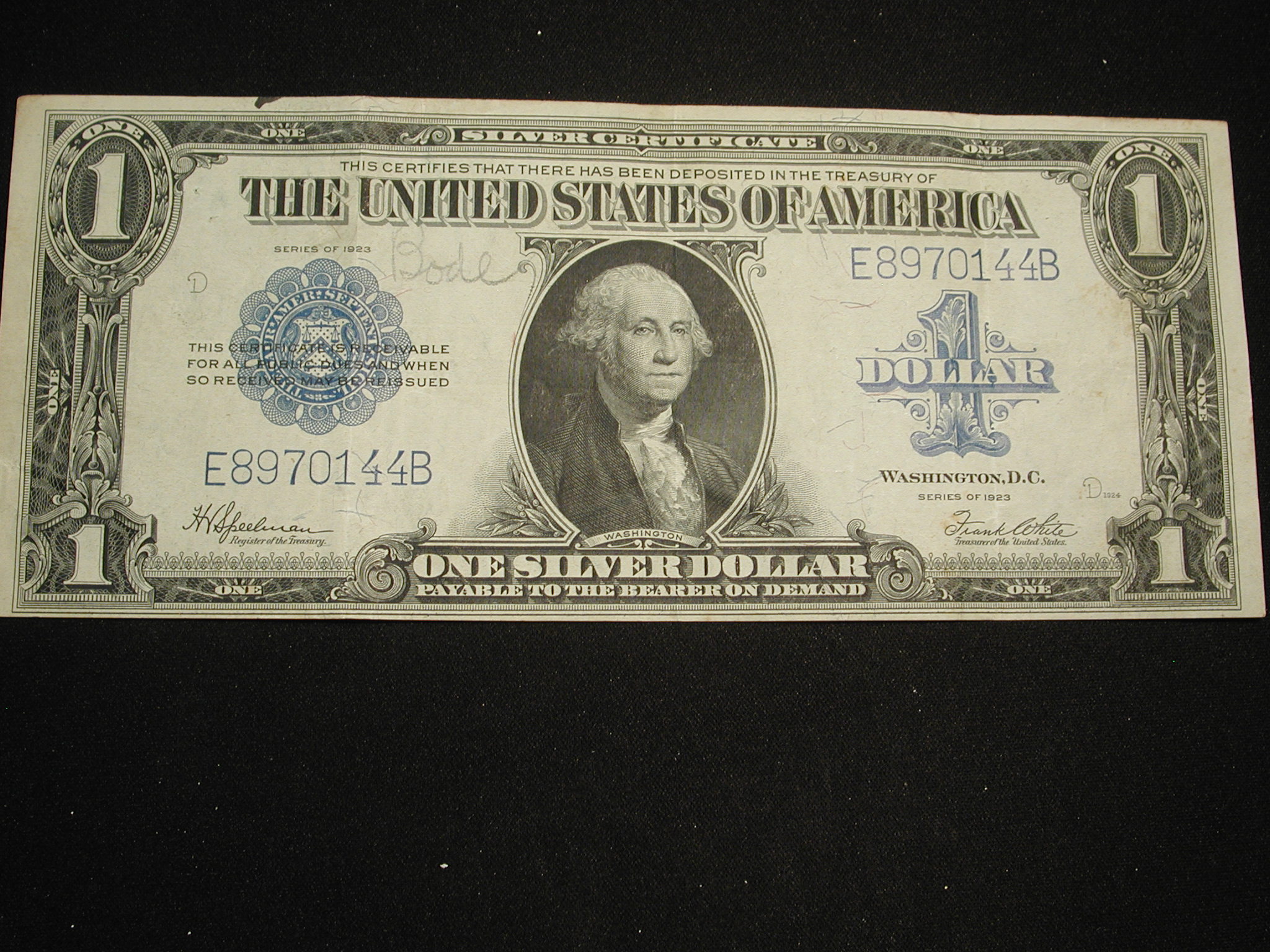 1923 One Dollar Silver Certificate Series XF