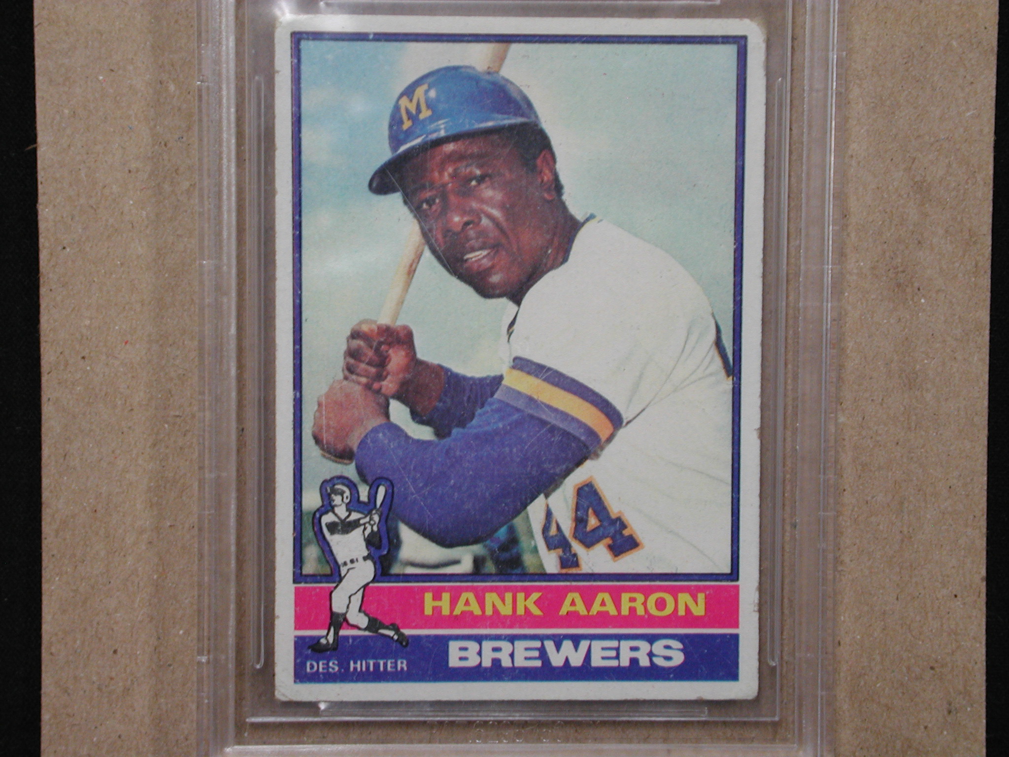 1976 Topps #550 Hank Aaron Beckett Cert. 2.5 G-VG