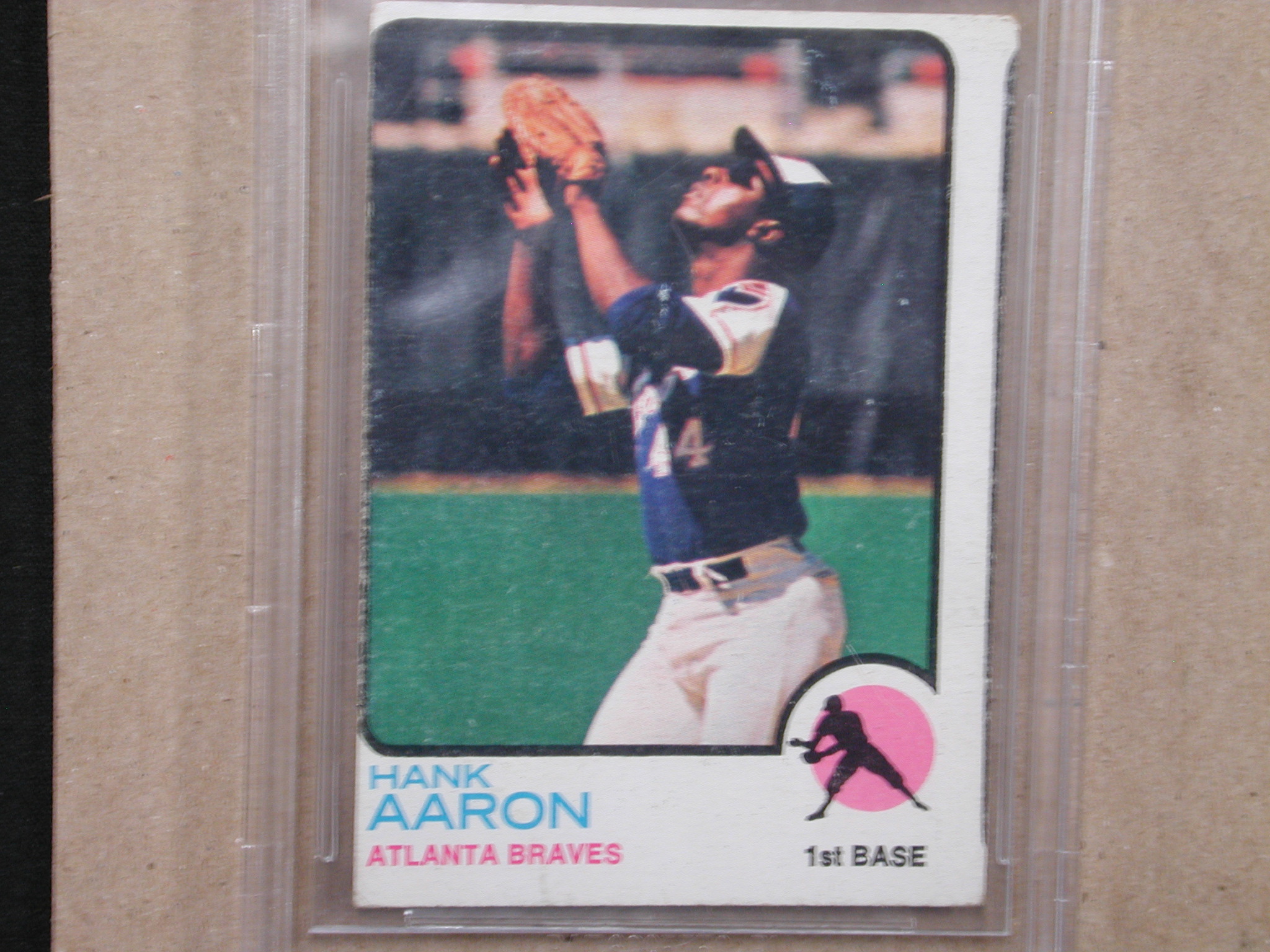 1973 Topps #100 Hank Aaron Beckett Cert. 2.5 G-VG