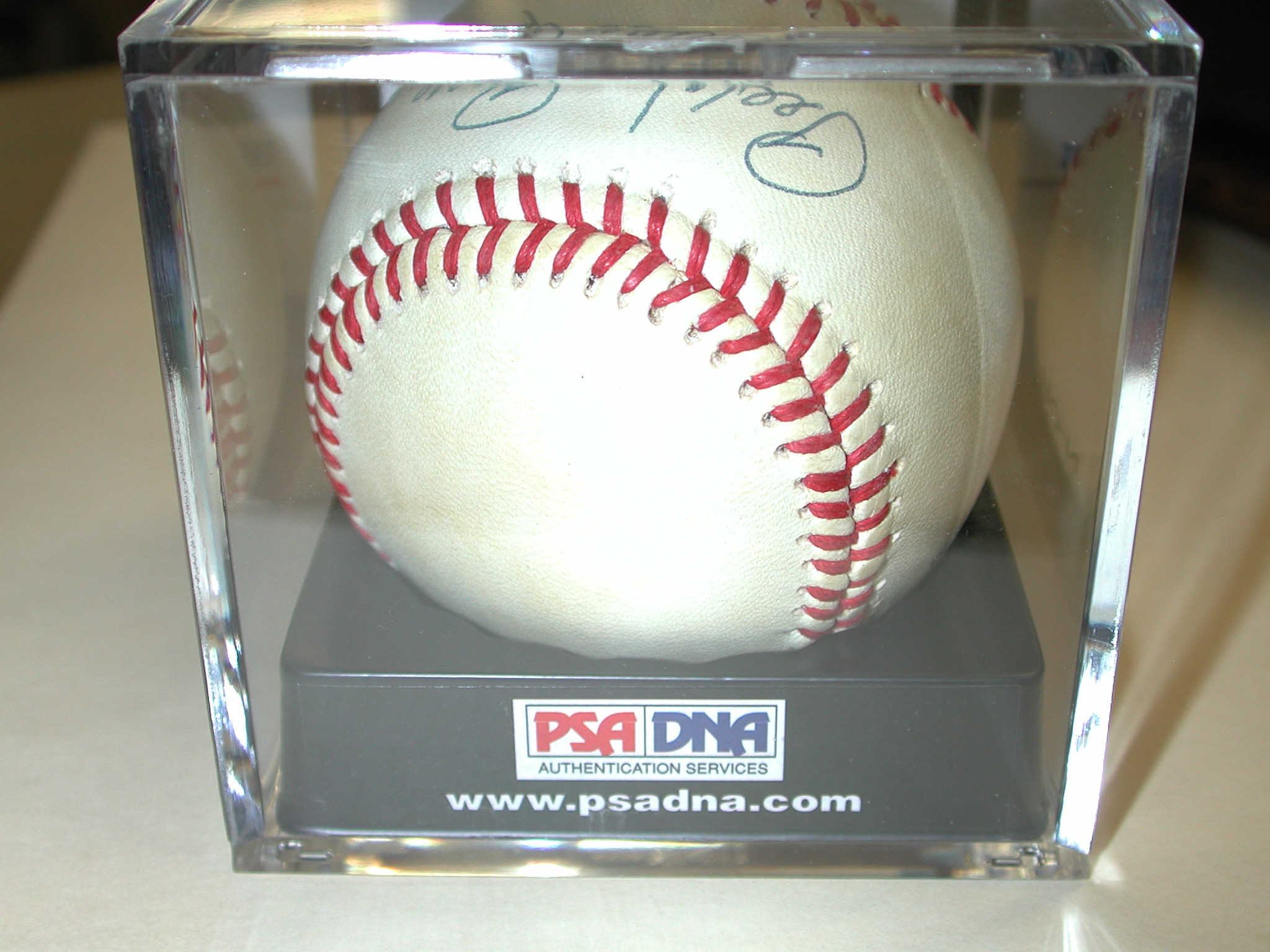 Pee Wee Reese Billy Martin signed Baseball Certified PSA Personalized