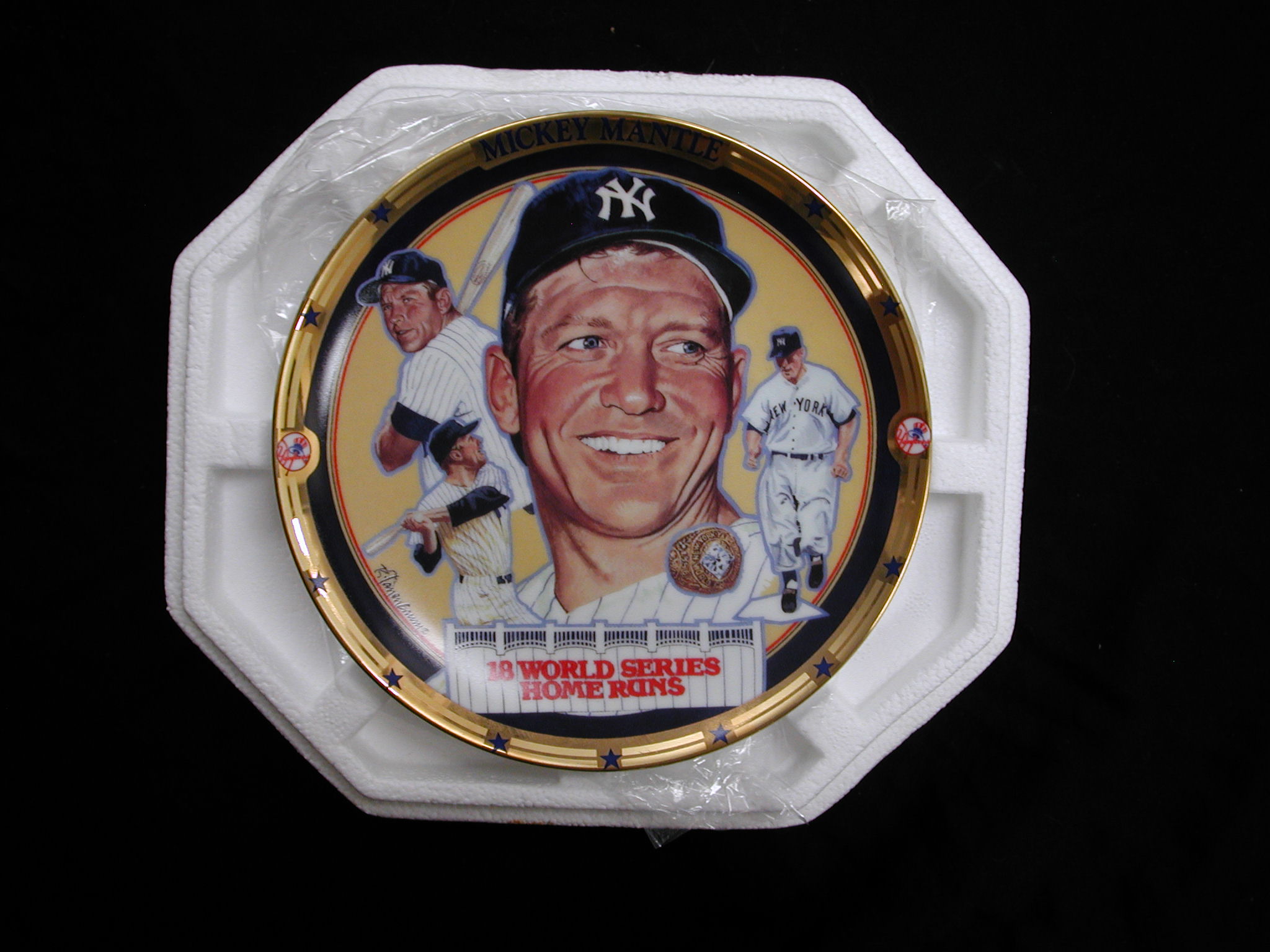 1996 Mickey Mantle-Hamilton Collection Plate- Yankees- Power At The Plate (Copy)
