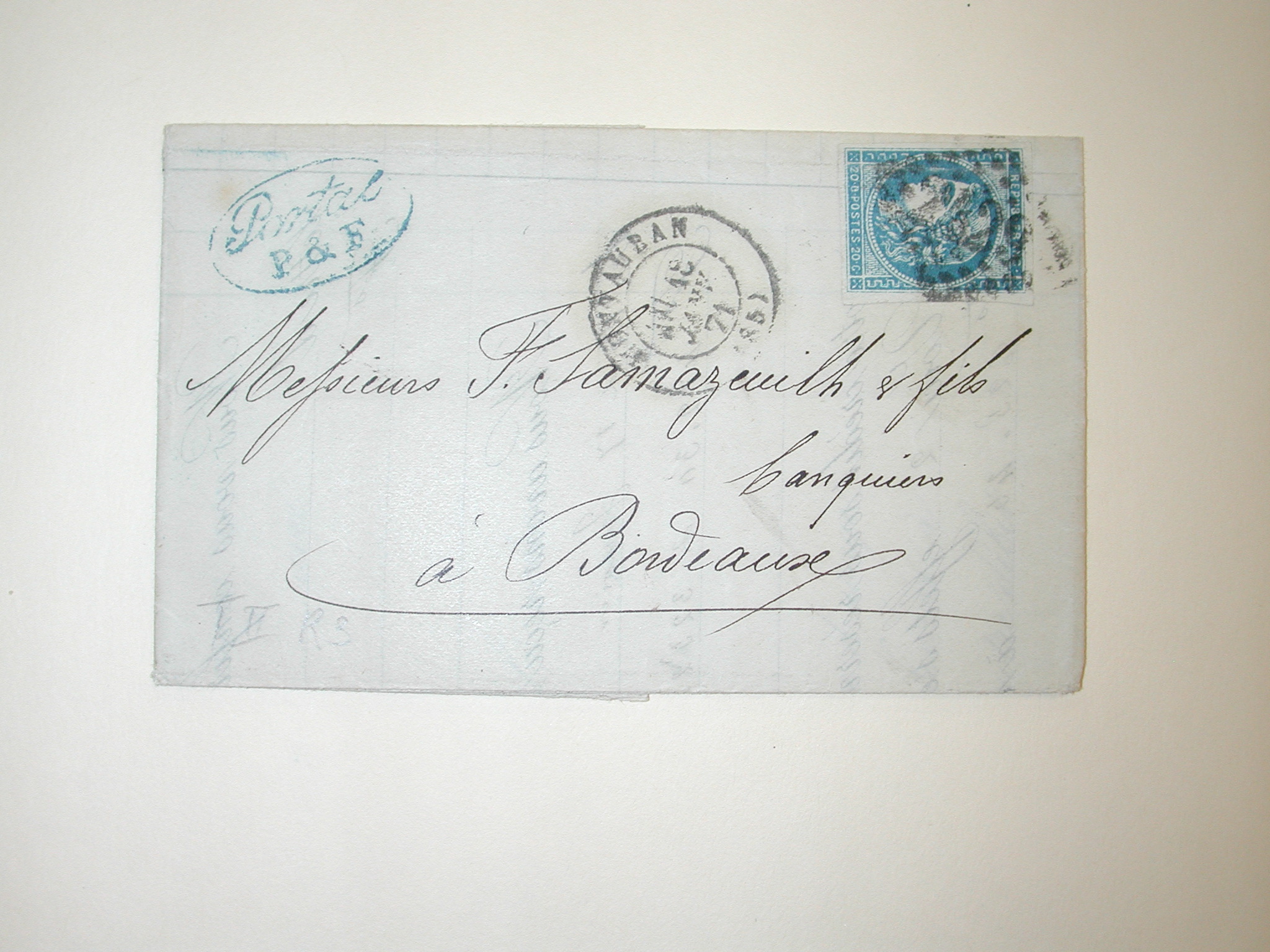 France #45 - 1871-Portal Pere and Fils Montauban