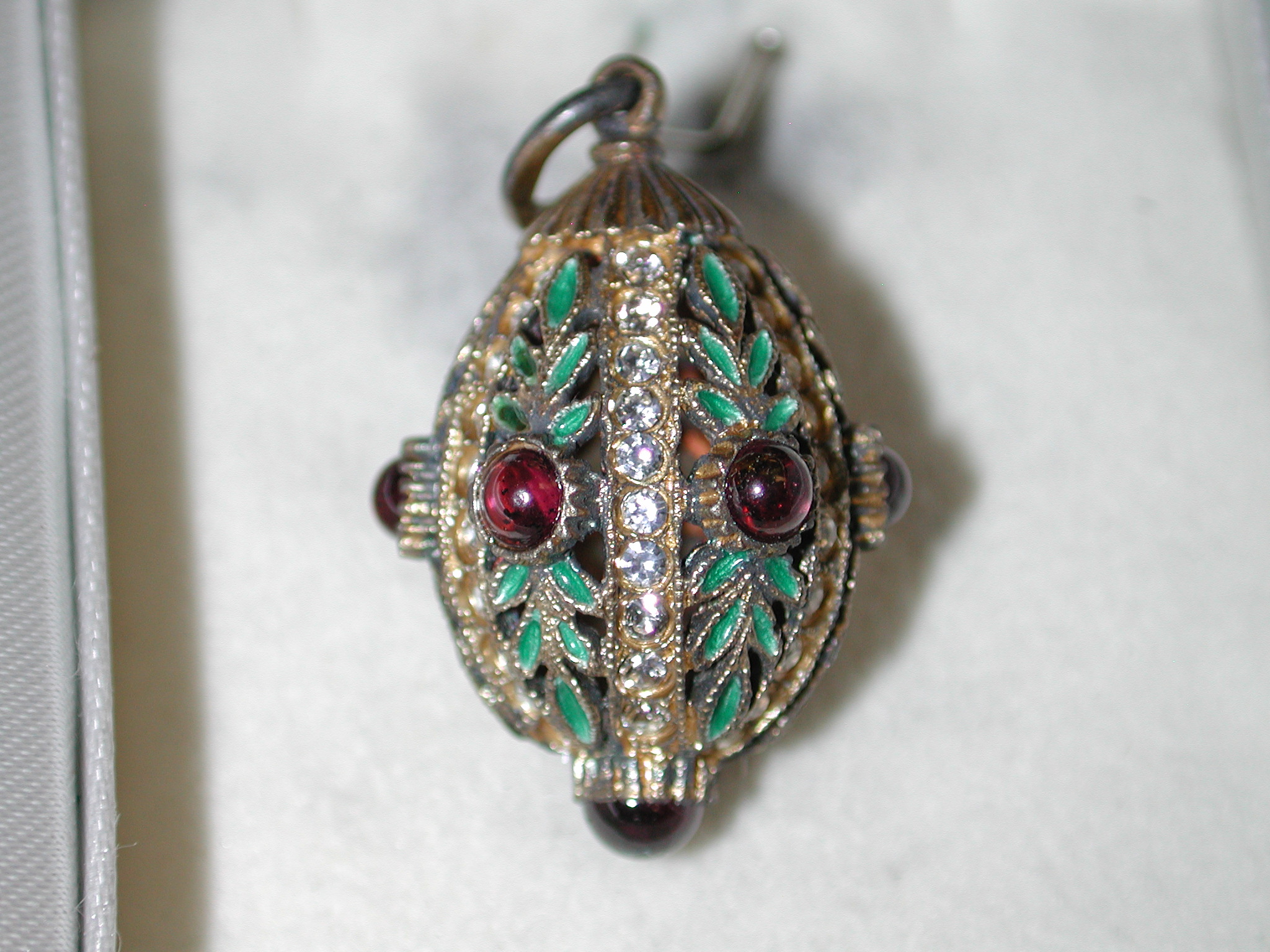 Russian Alexandra Intl Egg Pendant The Lexi Collection enameled Green