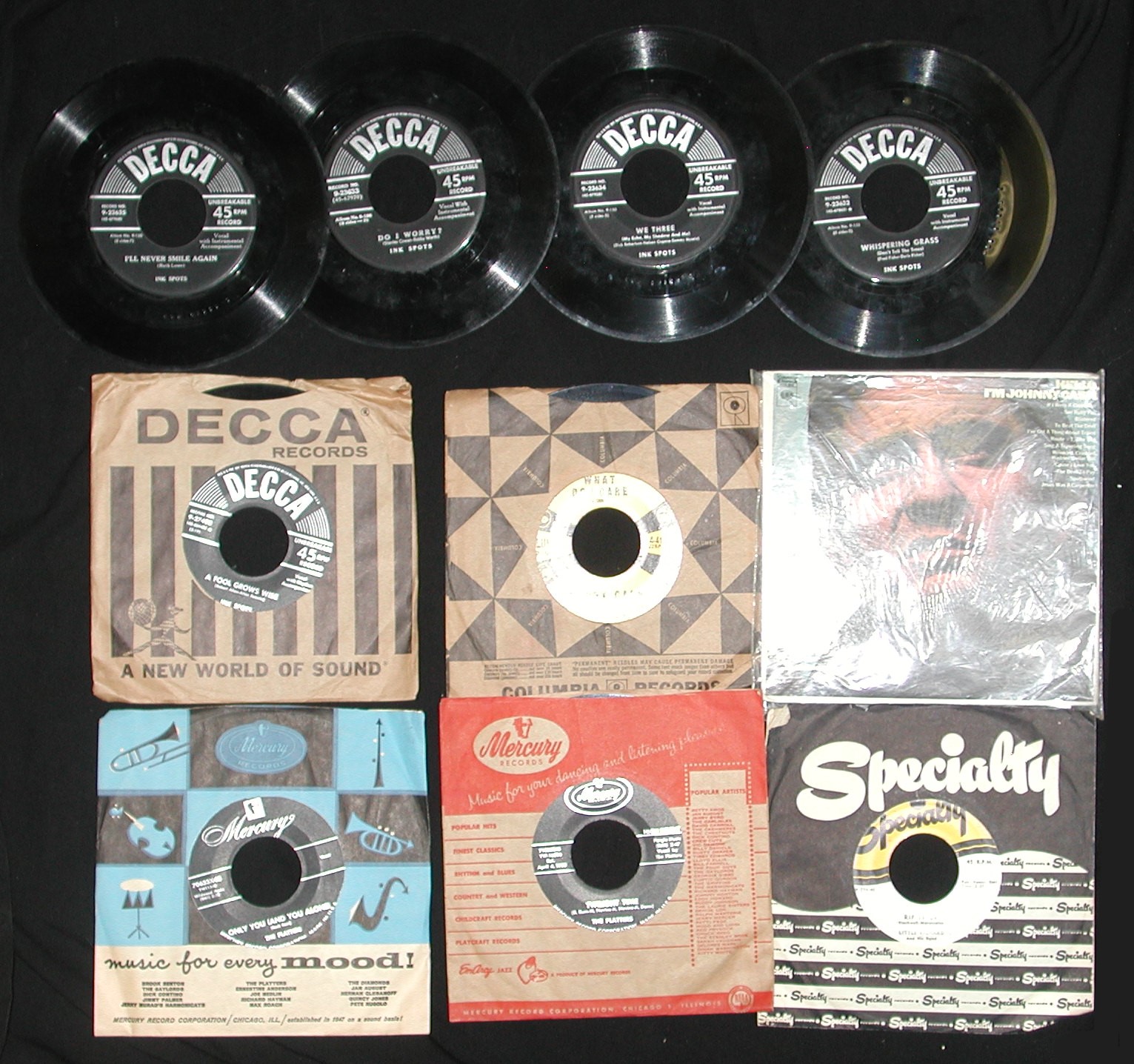 Vinyl Mix- Coasters, Dion + Belmonts, Jerry-Lee Lewis, Roy Orbisen, Johnny Cash- Lot of 33