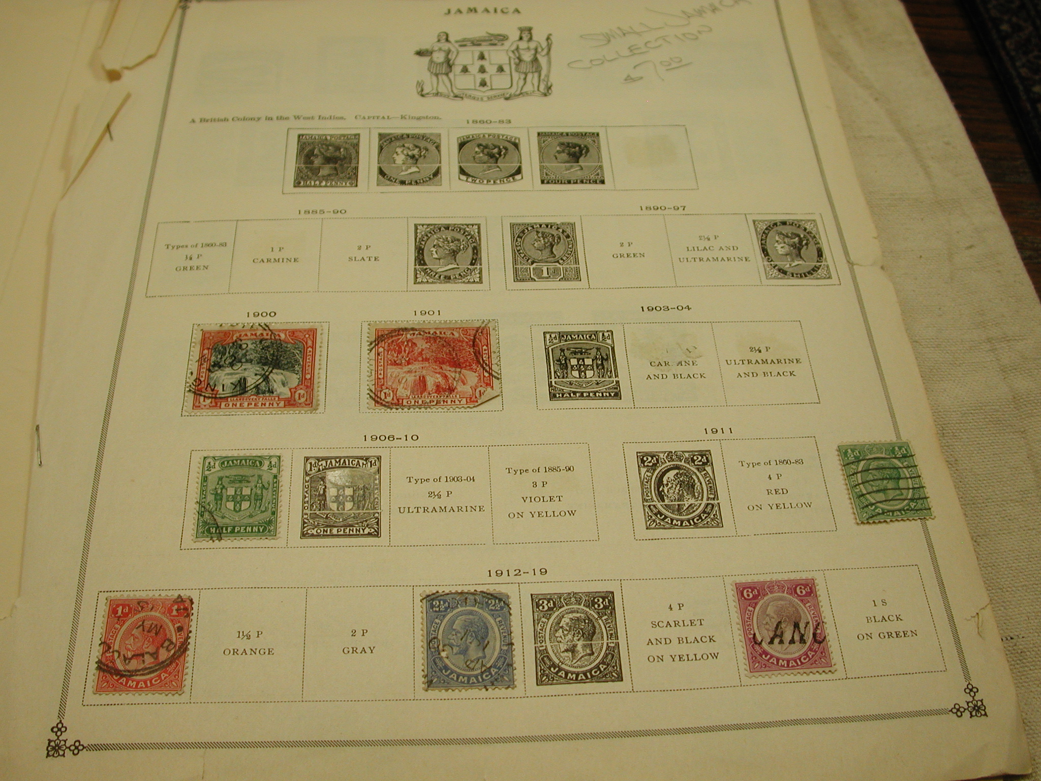 Jamaica Stamp Collection 1900 - 1937