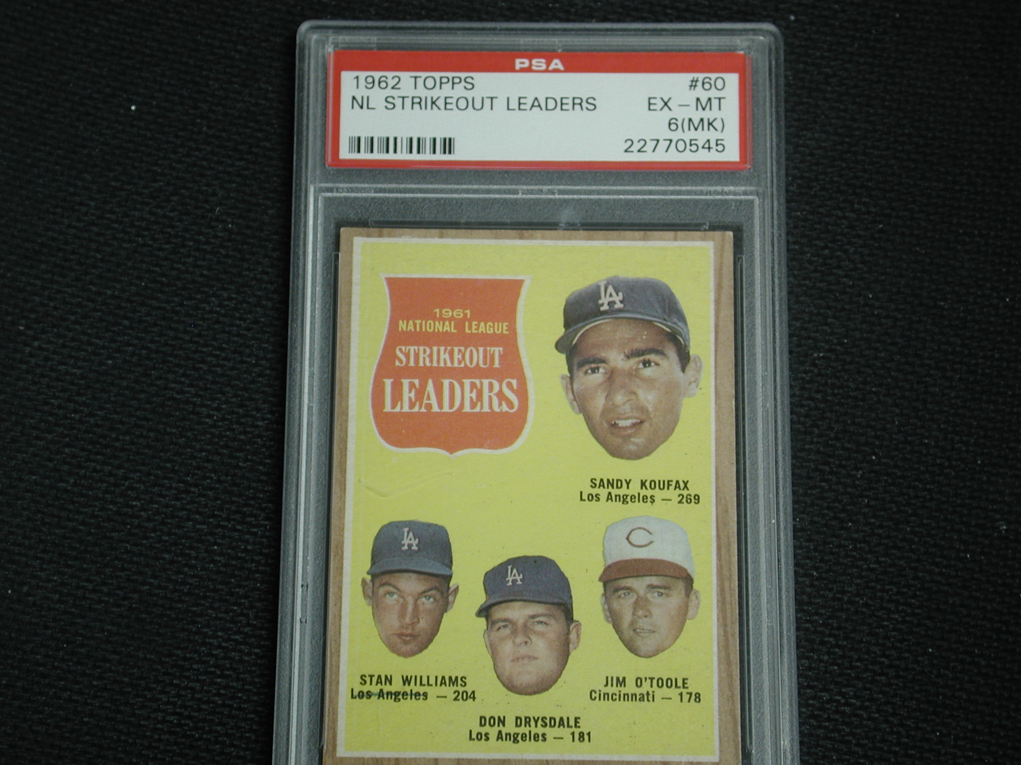 1962 Topps Los Angeles Dodgers Near Team Set 6 - EX/MT