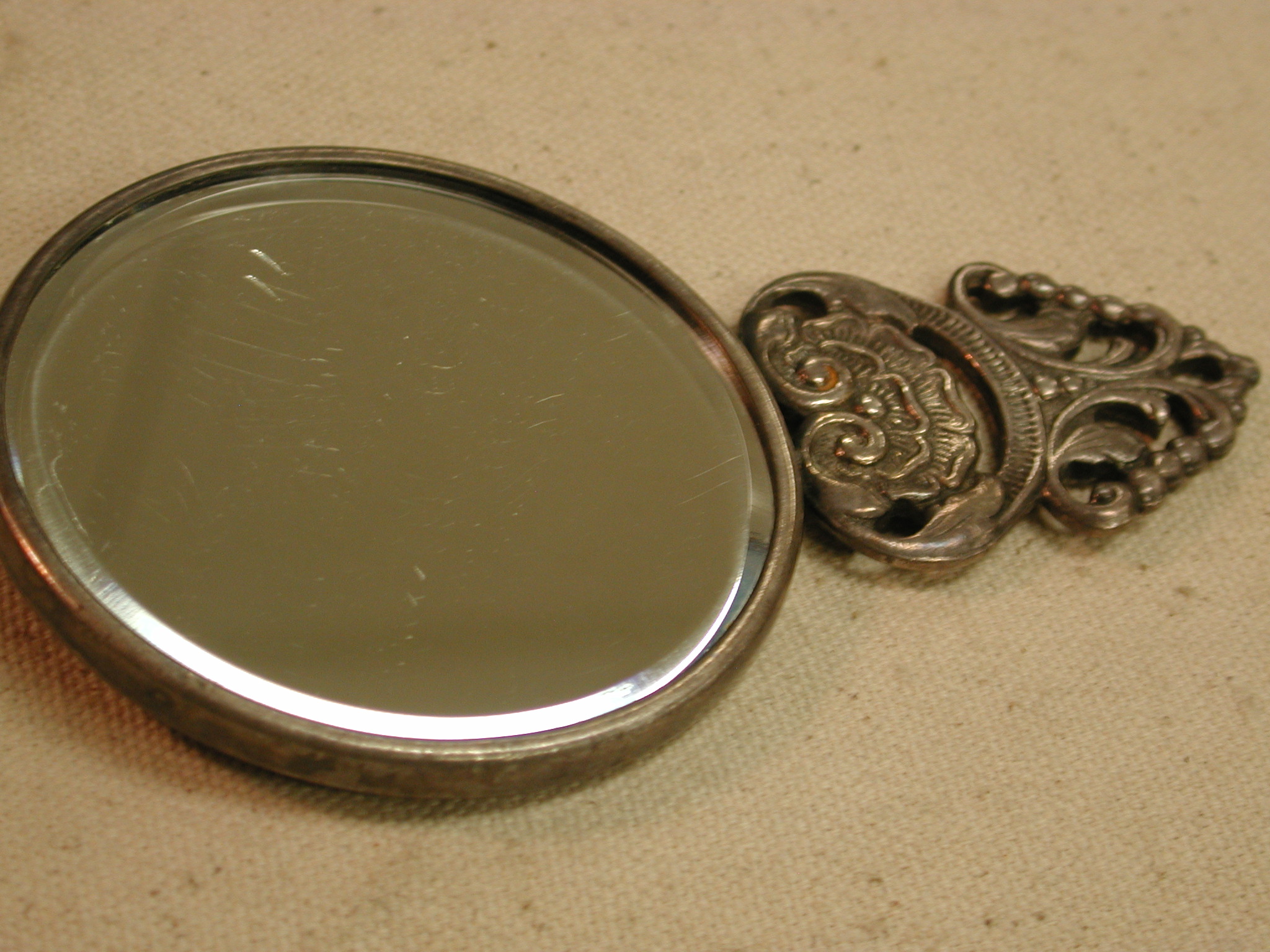 Silver Purse Mirror 