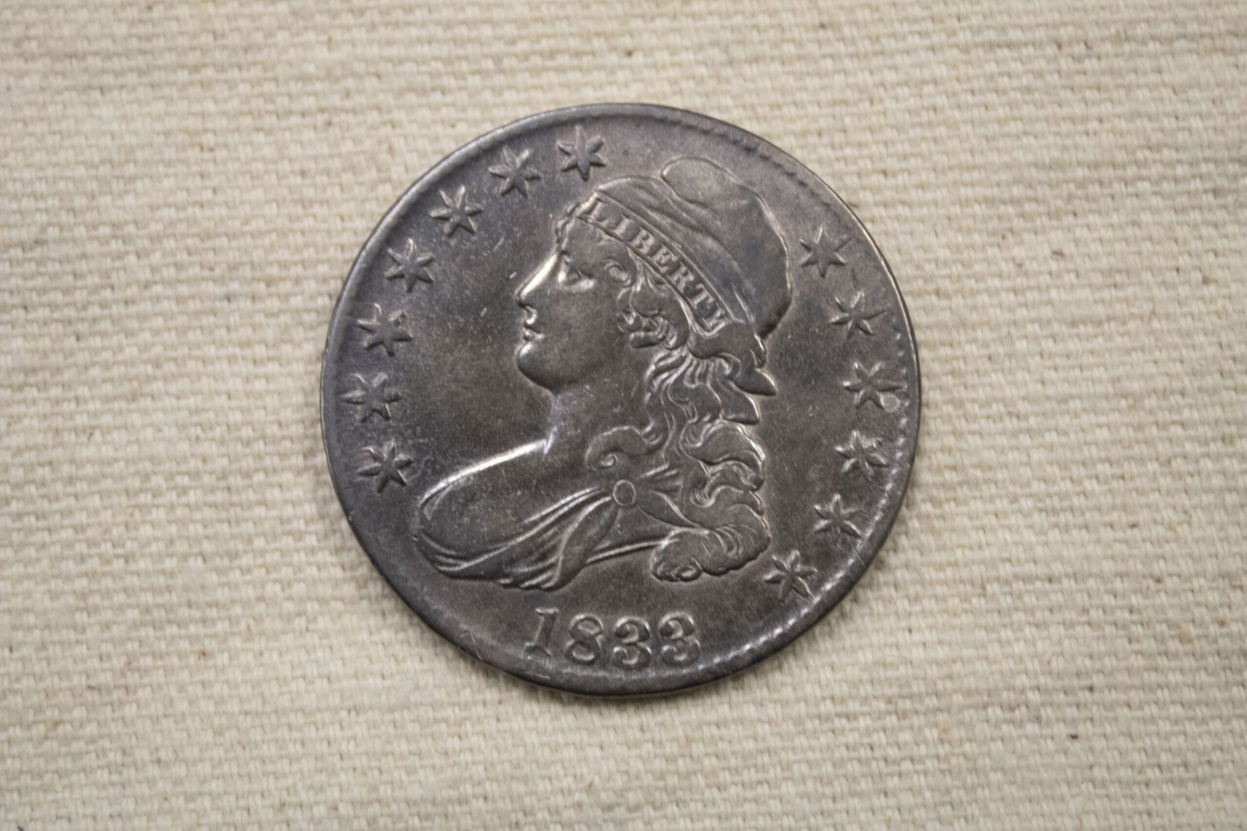 1833 U.S Capped Bust Half Dollar Extra Fine