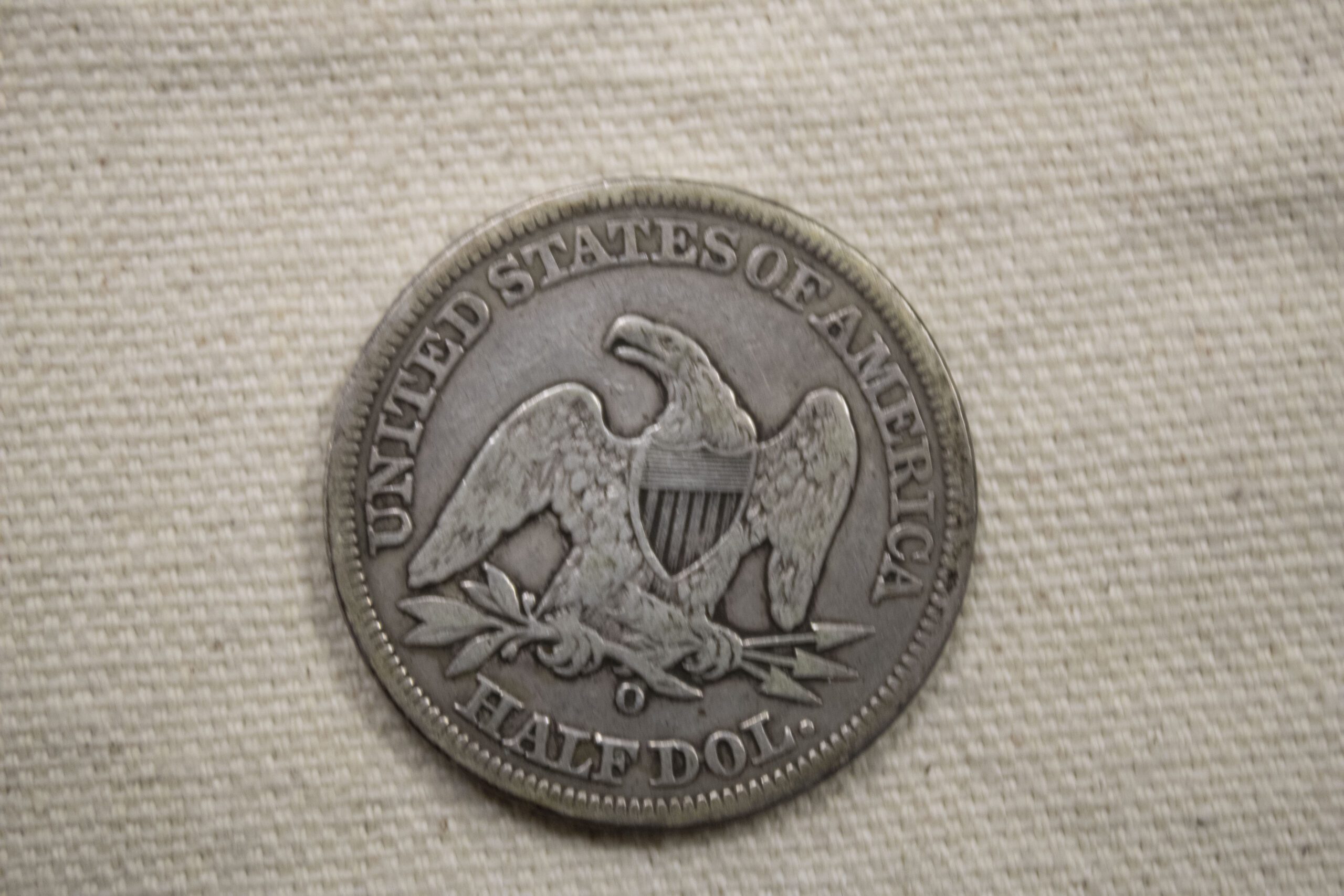 1858 O U.S Seated Liberty Half Dollar Fine Bellport Jewelers