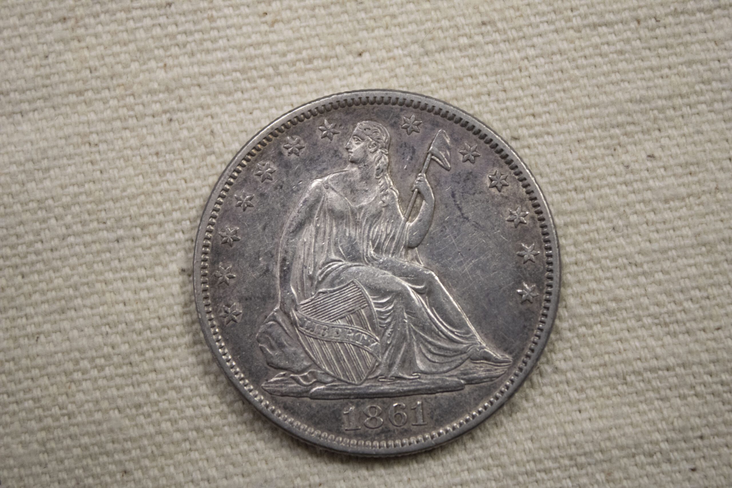 1861 U.S Seated Liberty Half Dollar Uncirculated