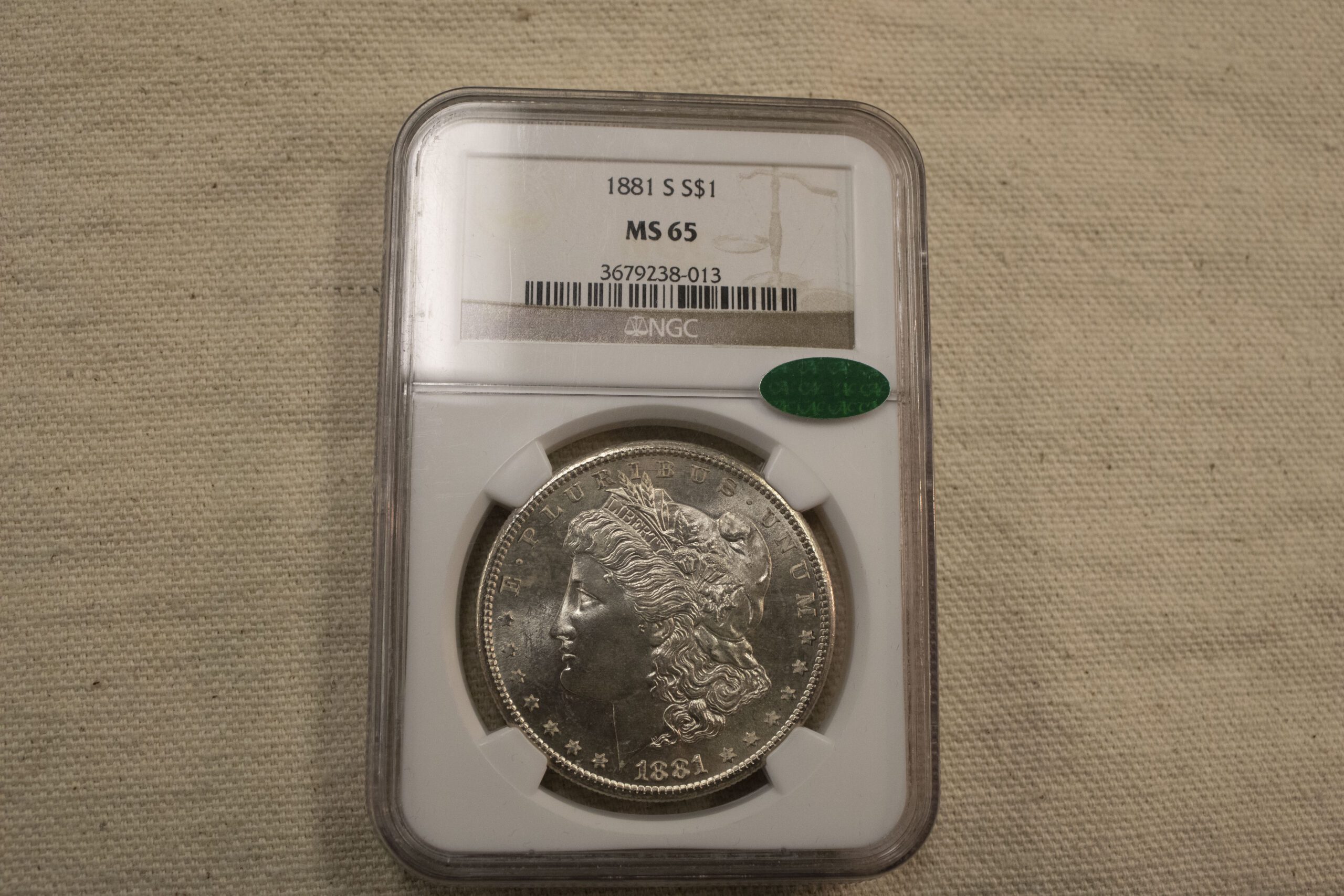 1881 S S$1 MS65 NGC Certified (NO PRICE)