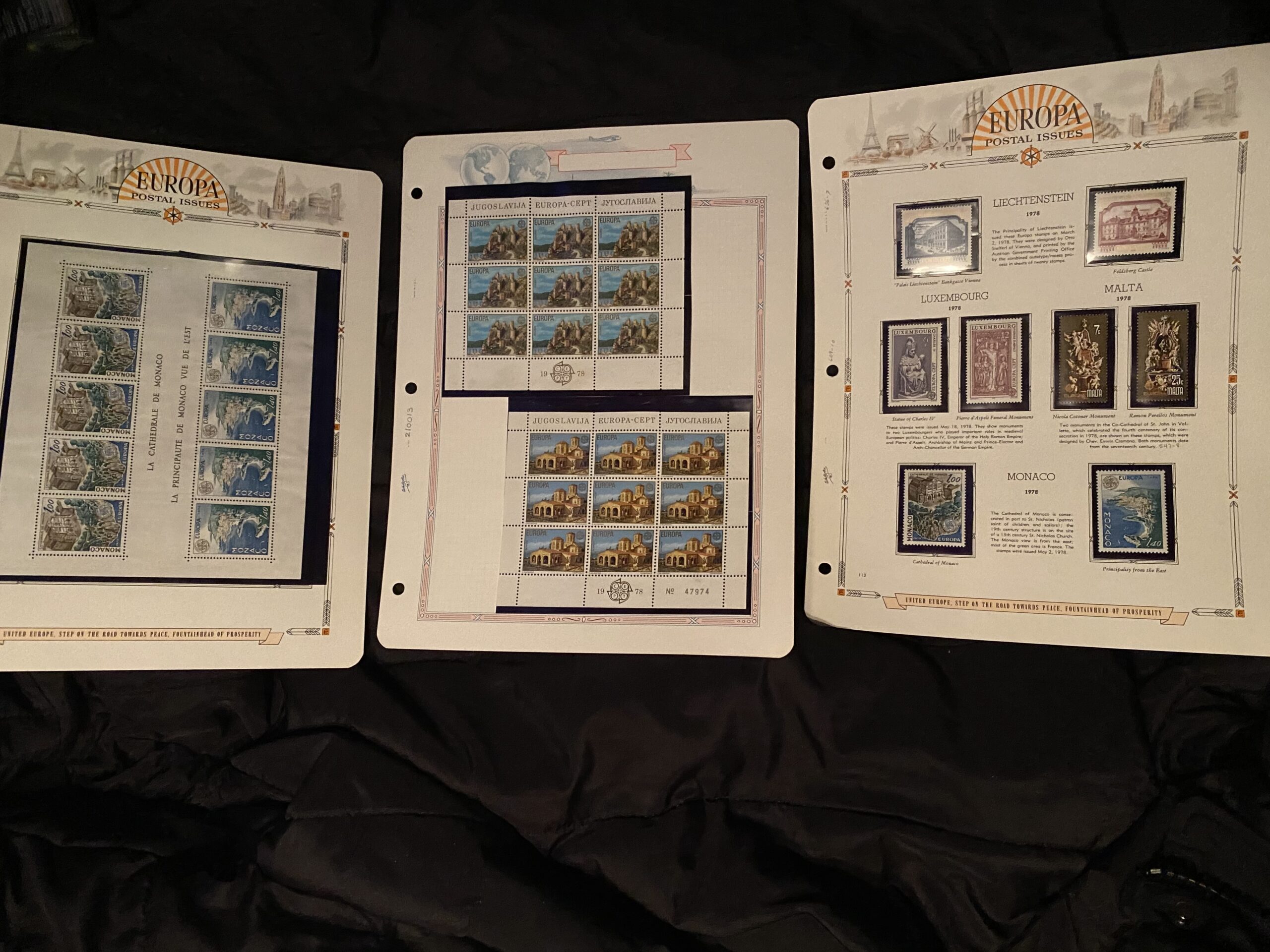 1978 -Europa Mint Mounted NH CPL - Mini sheets included
