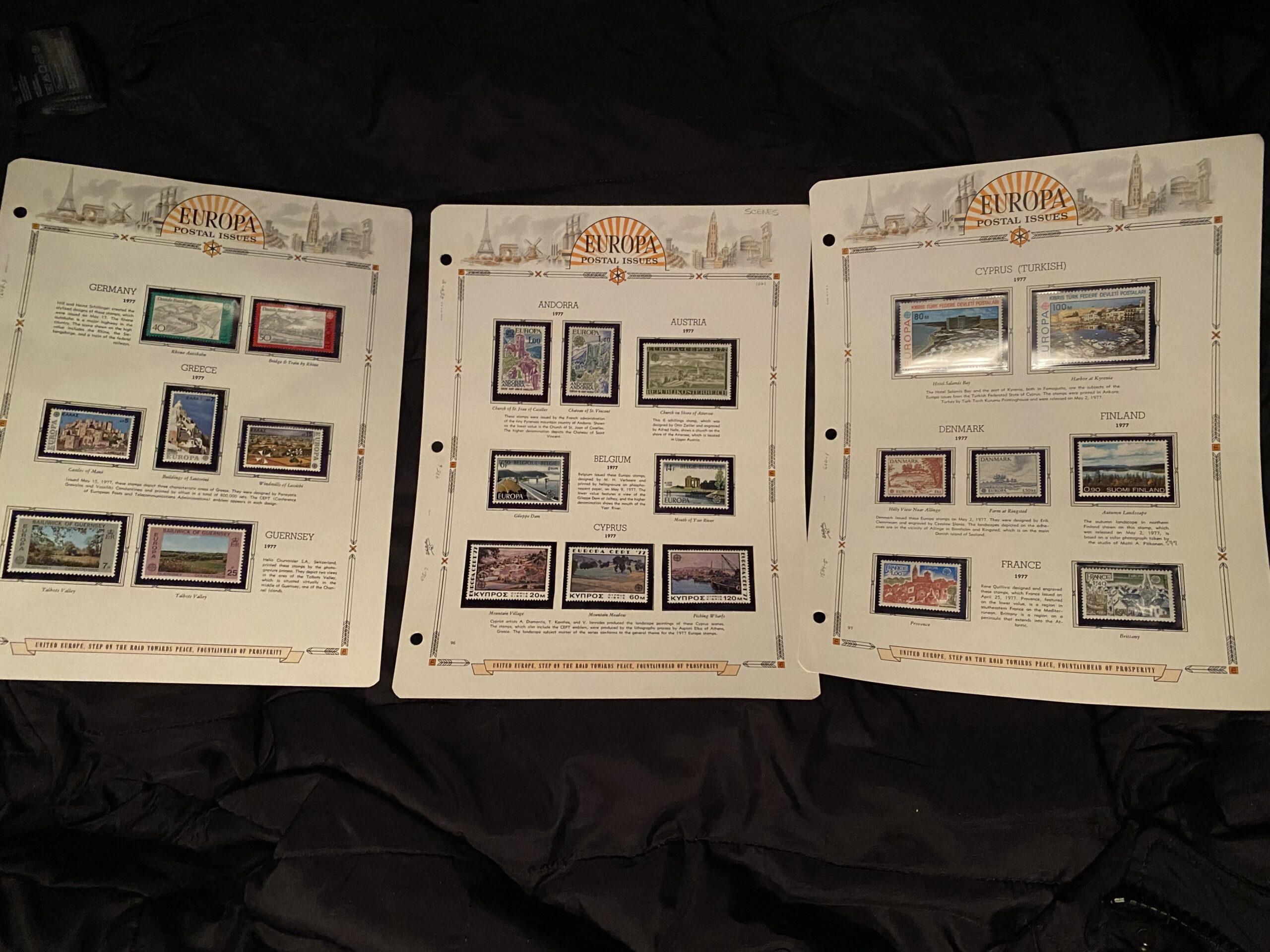 1977 -Europa Mint Mounted NH CPL - Mini sheets included