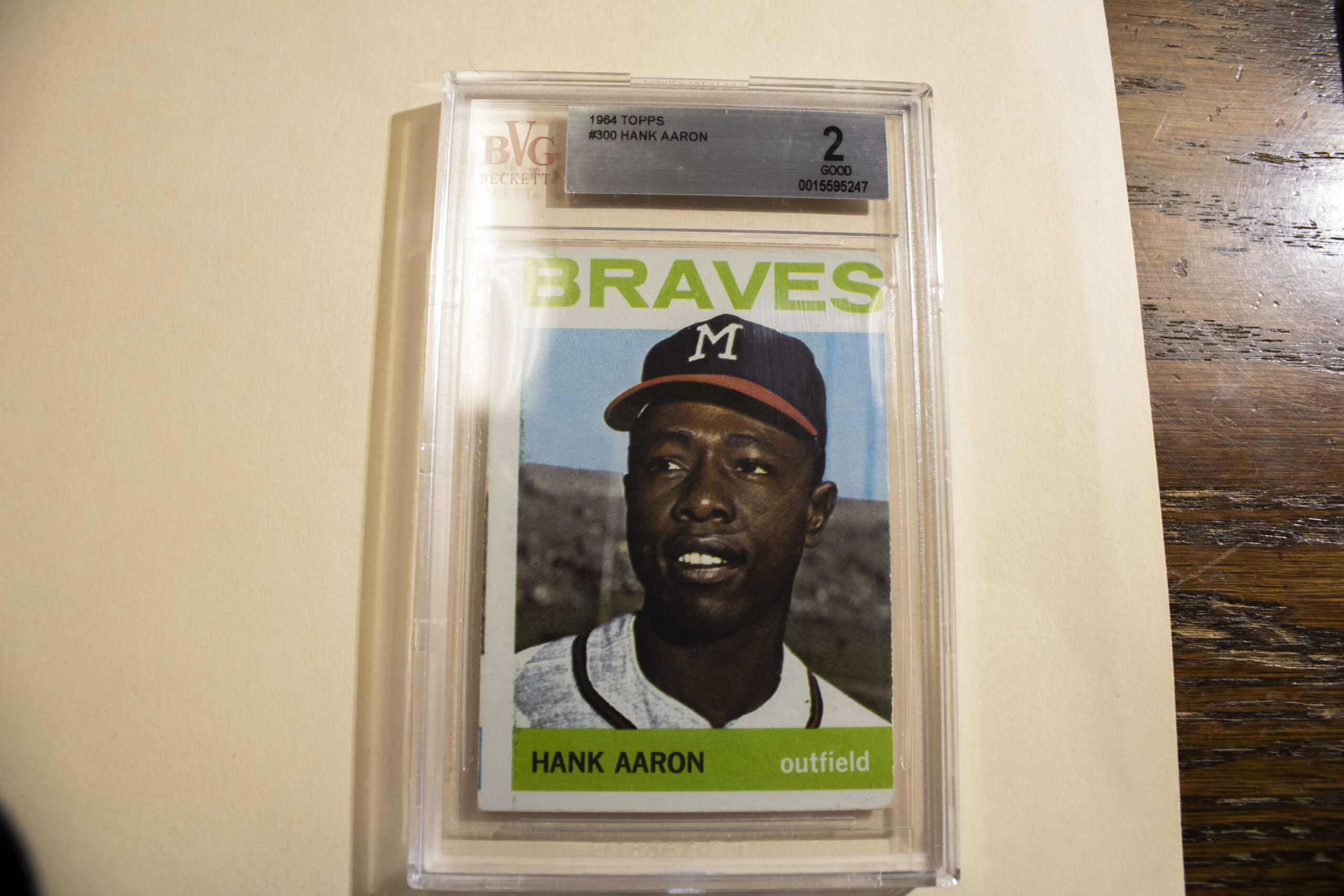 1964 Topps #300 Hank Aaron Milwaukee Braves Baseball Card