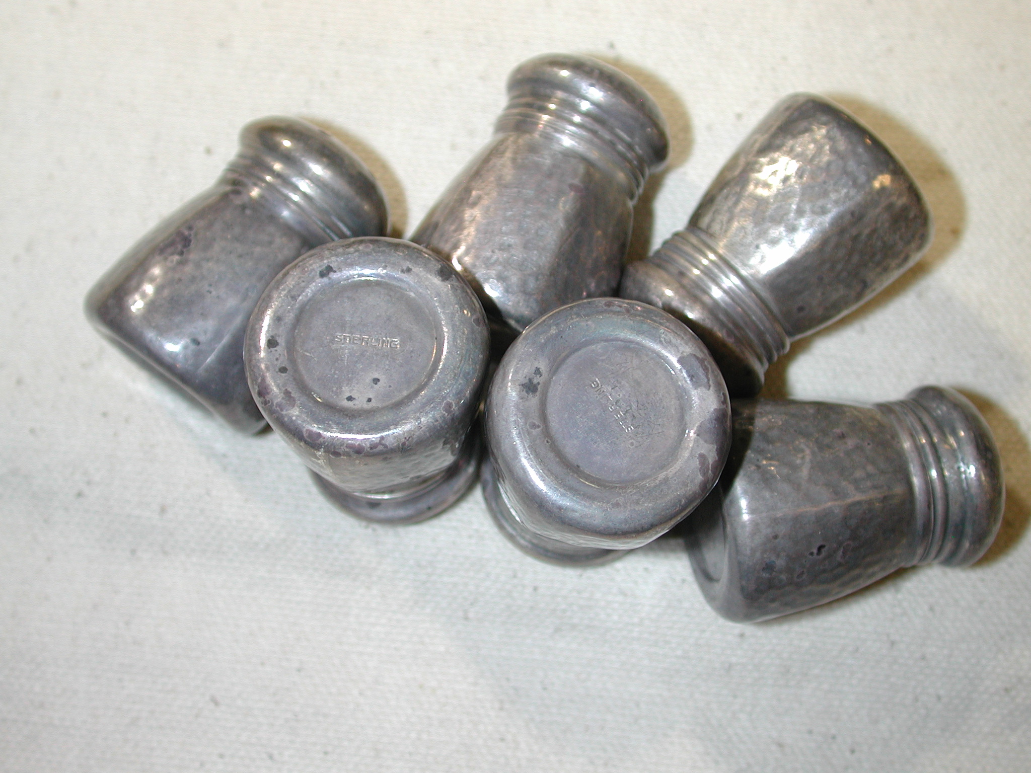 Vintage Mini Silver Salt & Pepper Shakers 1 1/2 Tall Superior of