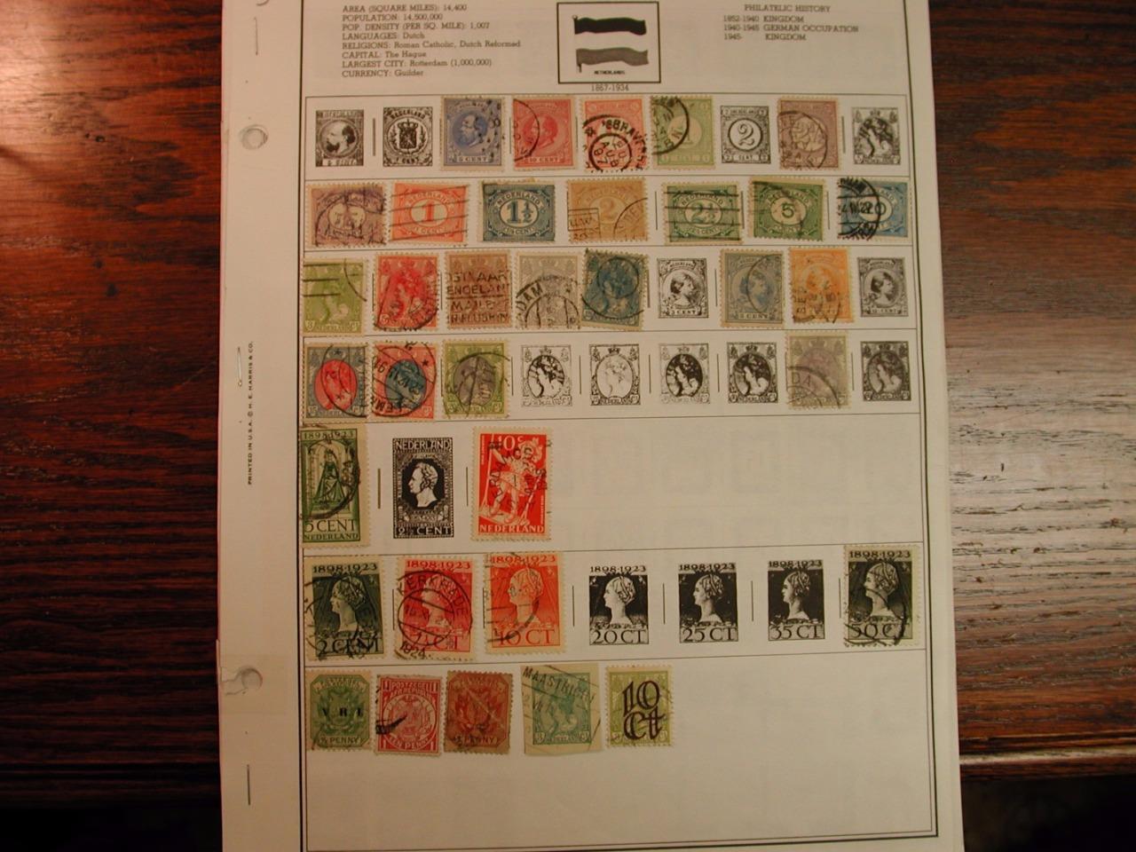 Netherlands Stamps Mounted Collection dated from 1880-1990 over 300 stamps