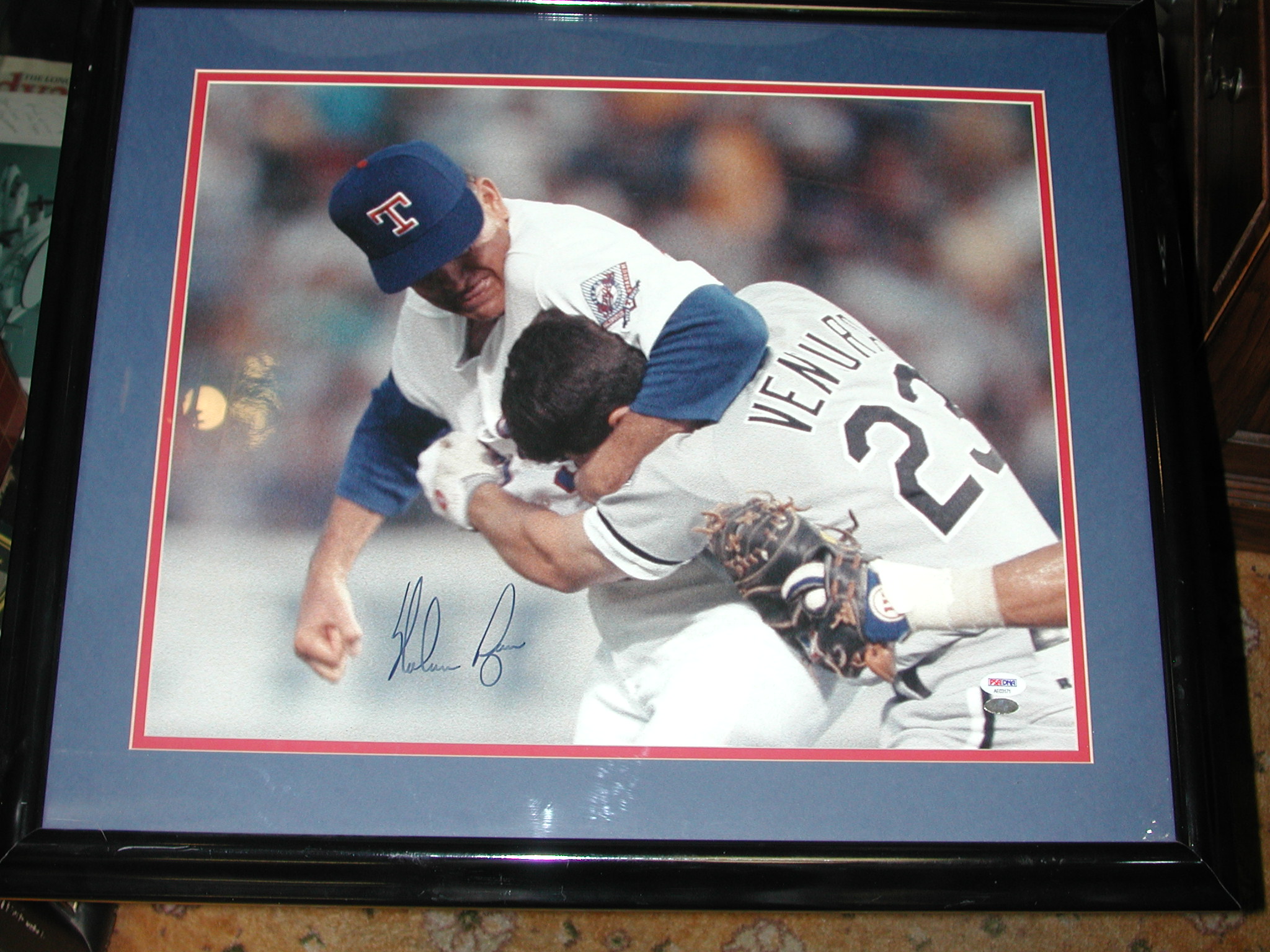 Nolan Ryan Autographed White Astros Jersey - Beautifully Matted