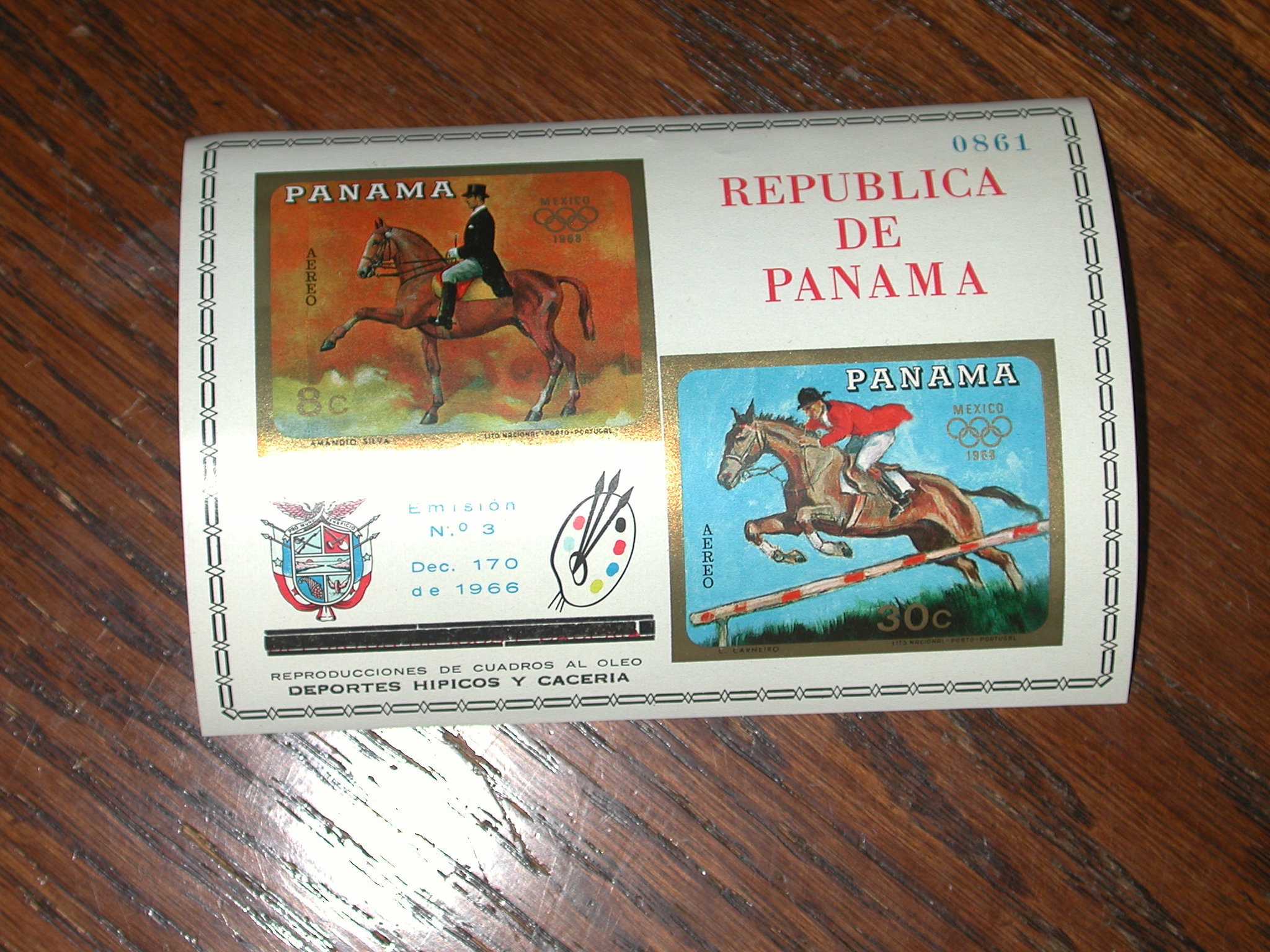 PANAMA 1966 #C362 Olympics Mexico Equestrian MNH