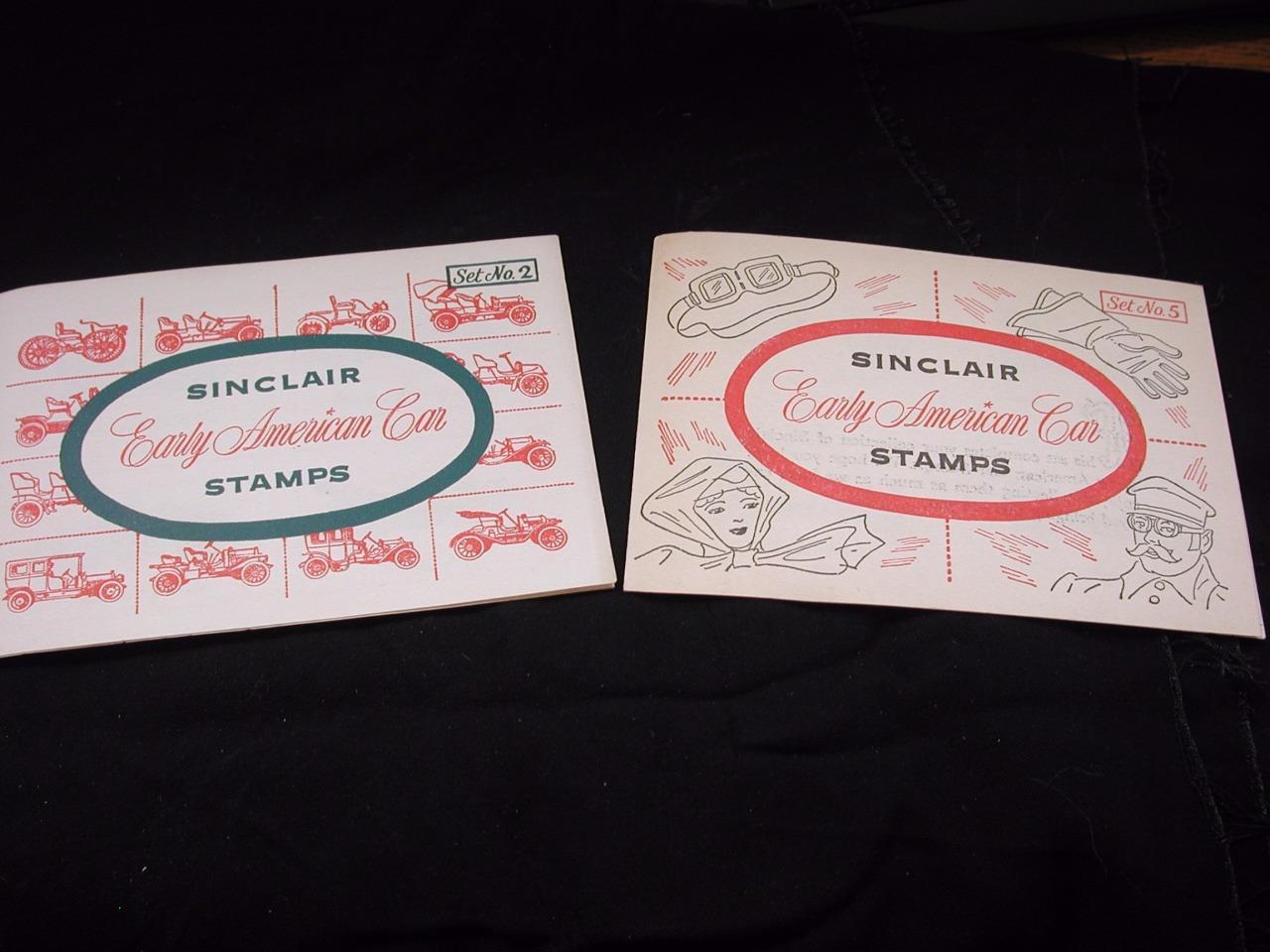 Sinclair Early American Car Stamps Set of No. 2 and 5