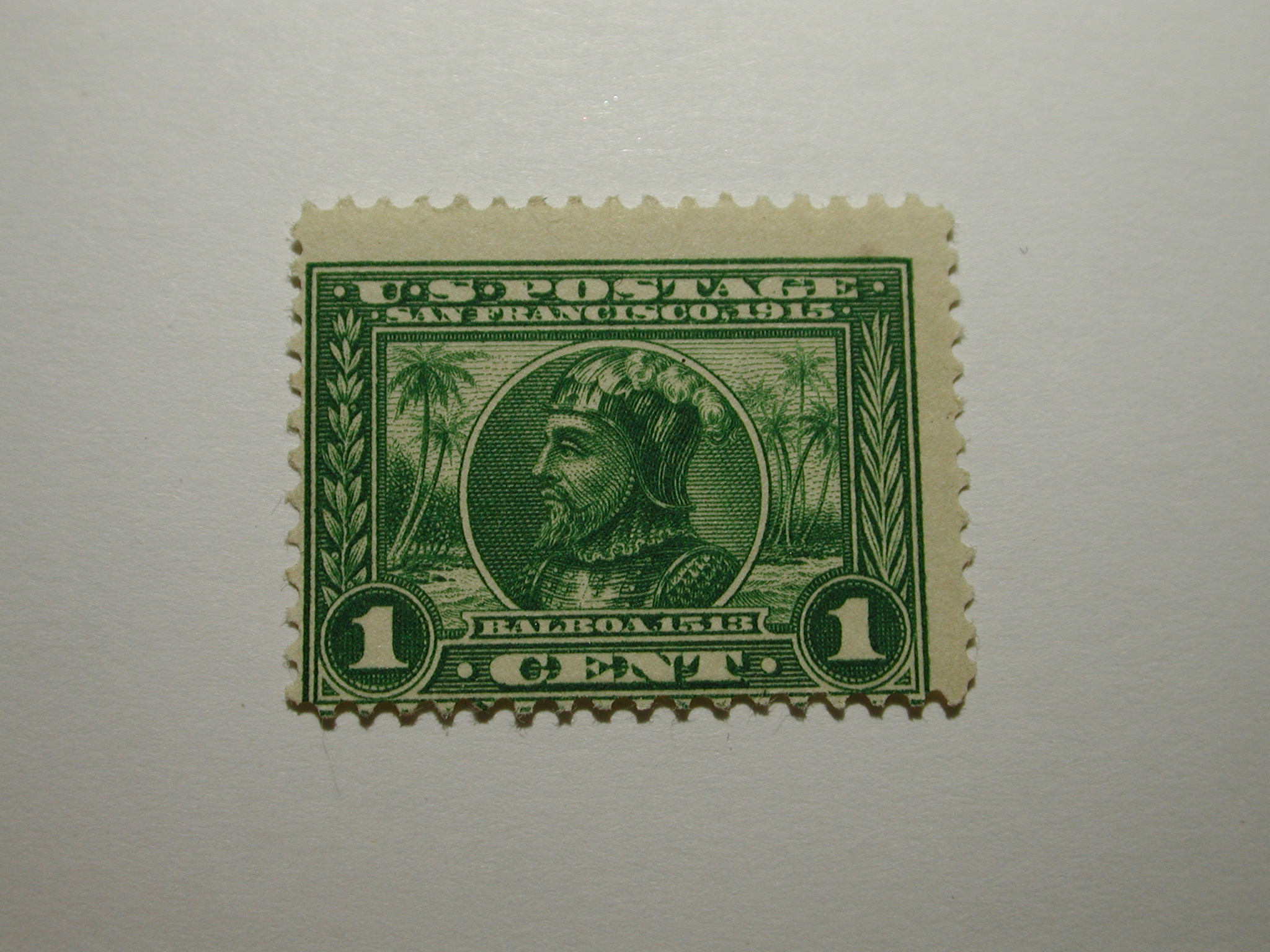 U.S. Scott #397 - 1 Cent Pan Pacific Expo 1913 Stamp /Hinged