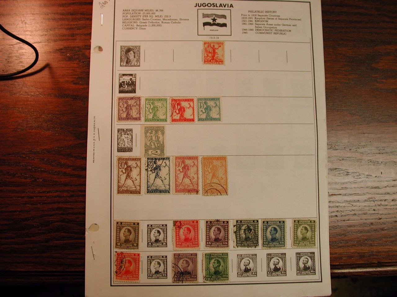 Yugoslavia Stamps Mounted Collection dated from 1930-1960 over 200 stamps